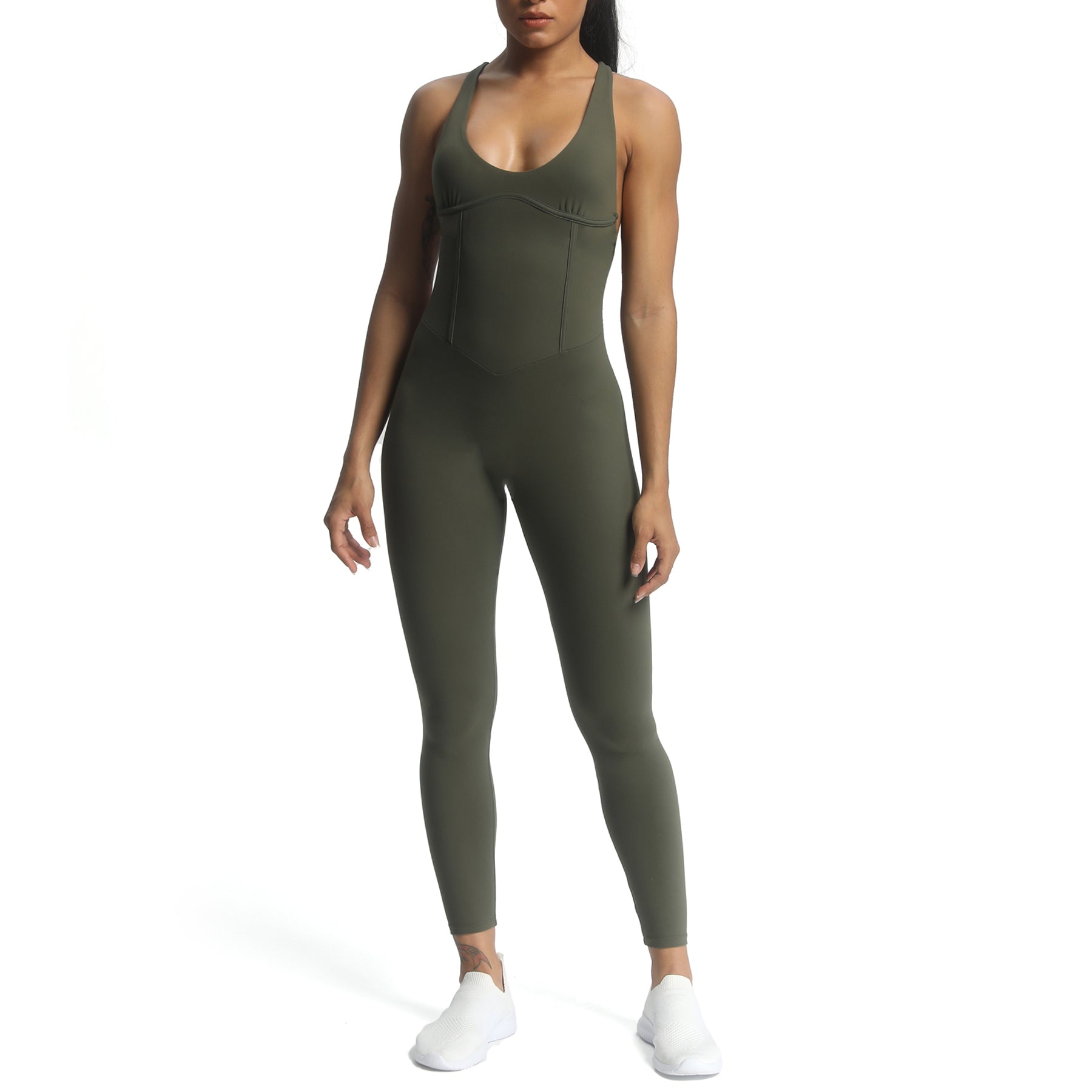 Aoxjox "Brooke"  Open Back Full Bodysuit