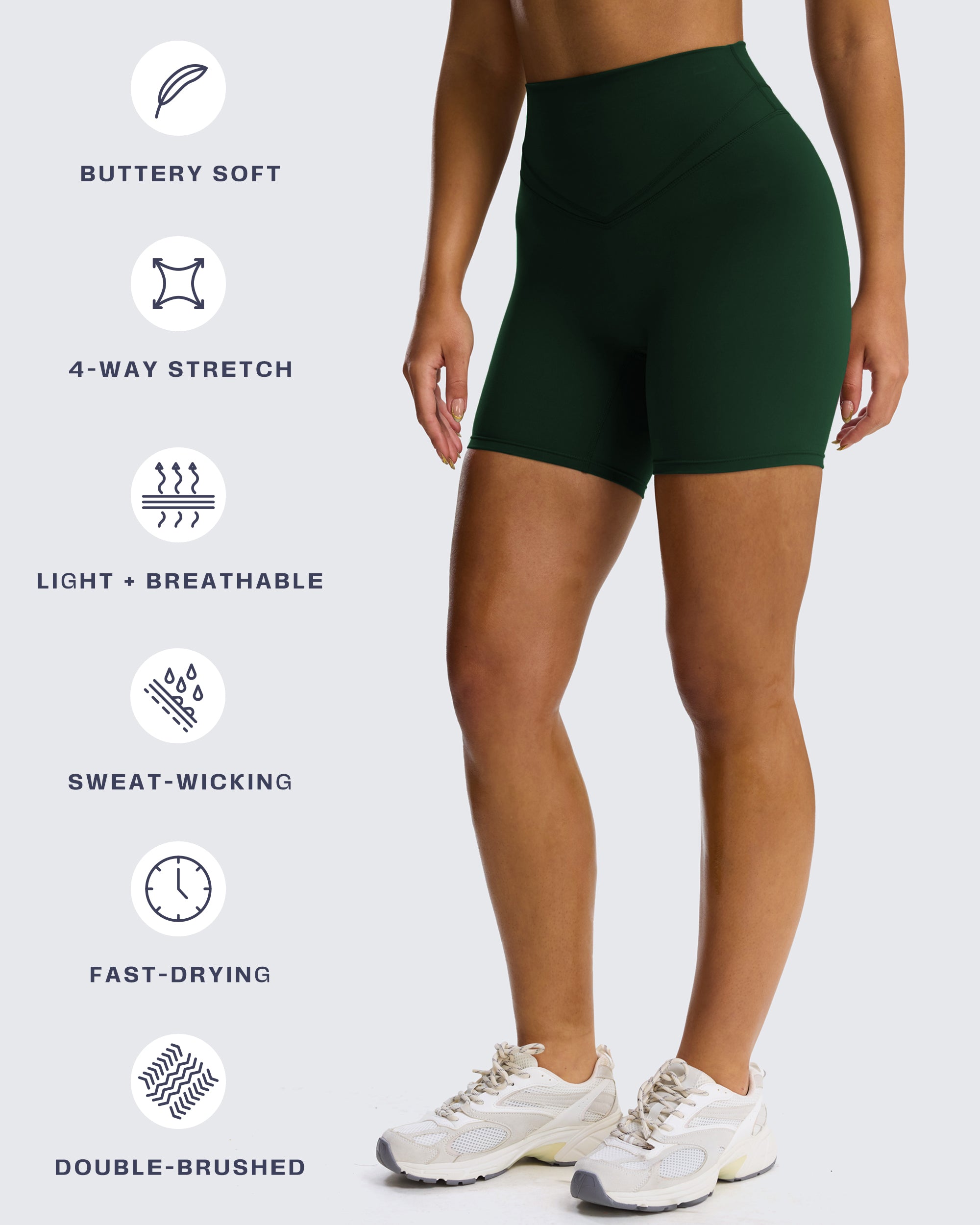 Aoxjox "Siren" Hidden Scrunch Shorts