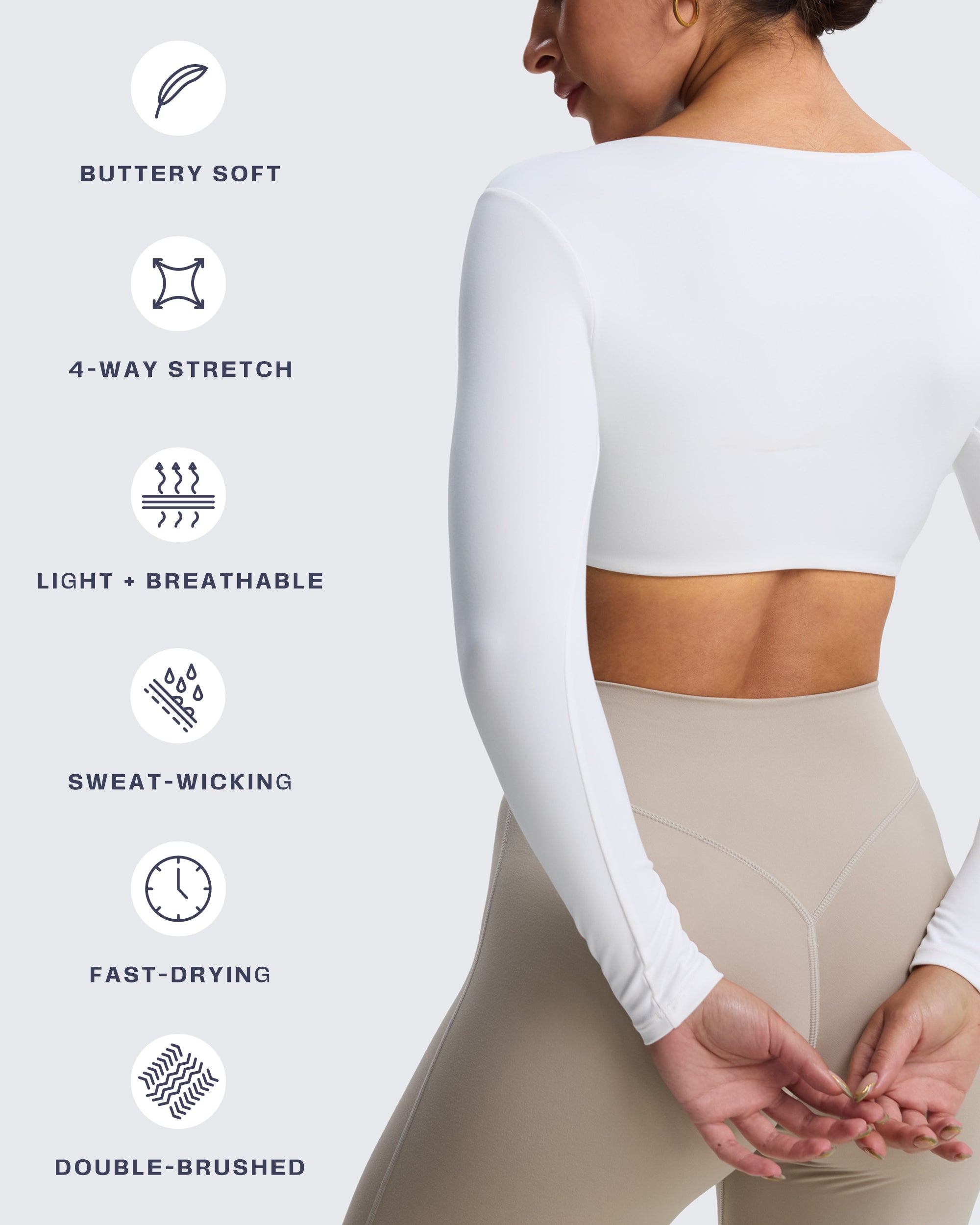 Aoxjox "Stacey" V Neck Long Sleeve