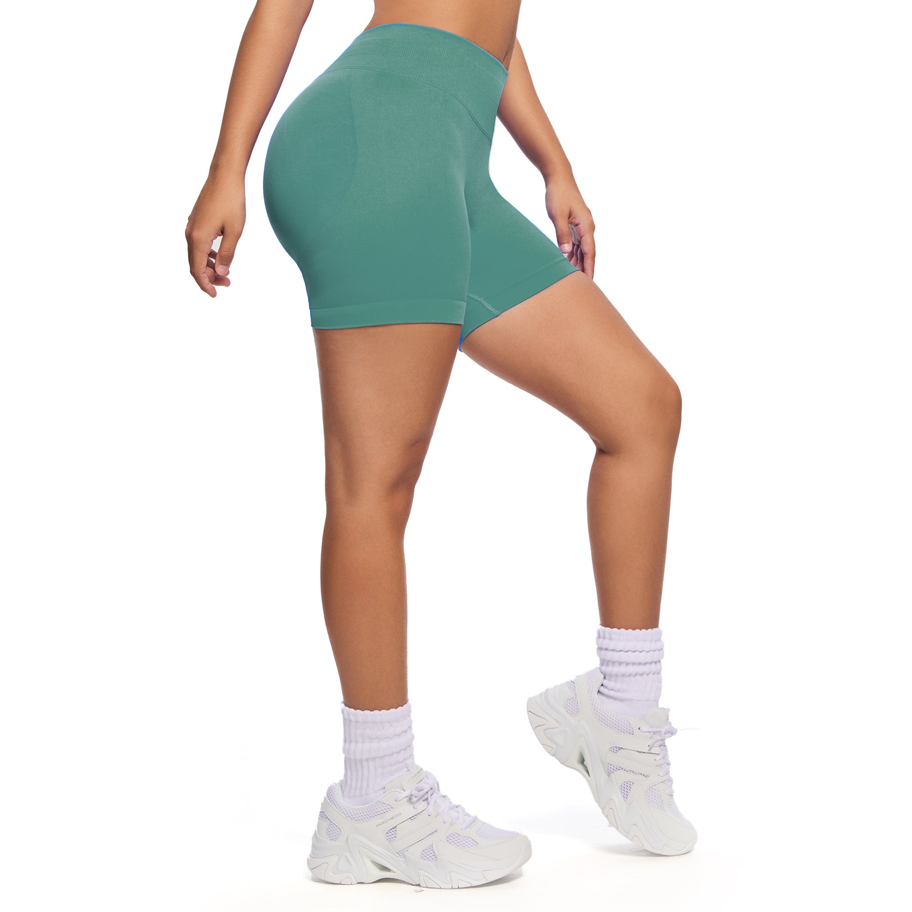 Aoxjox "Impact" Seamless Workout Shorts 5"