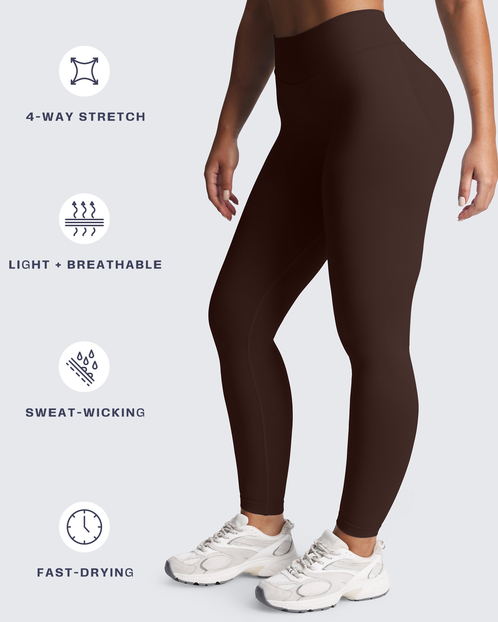 Aoxjox "Impact" Seamless Leggings With Logo