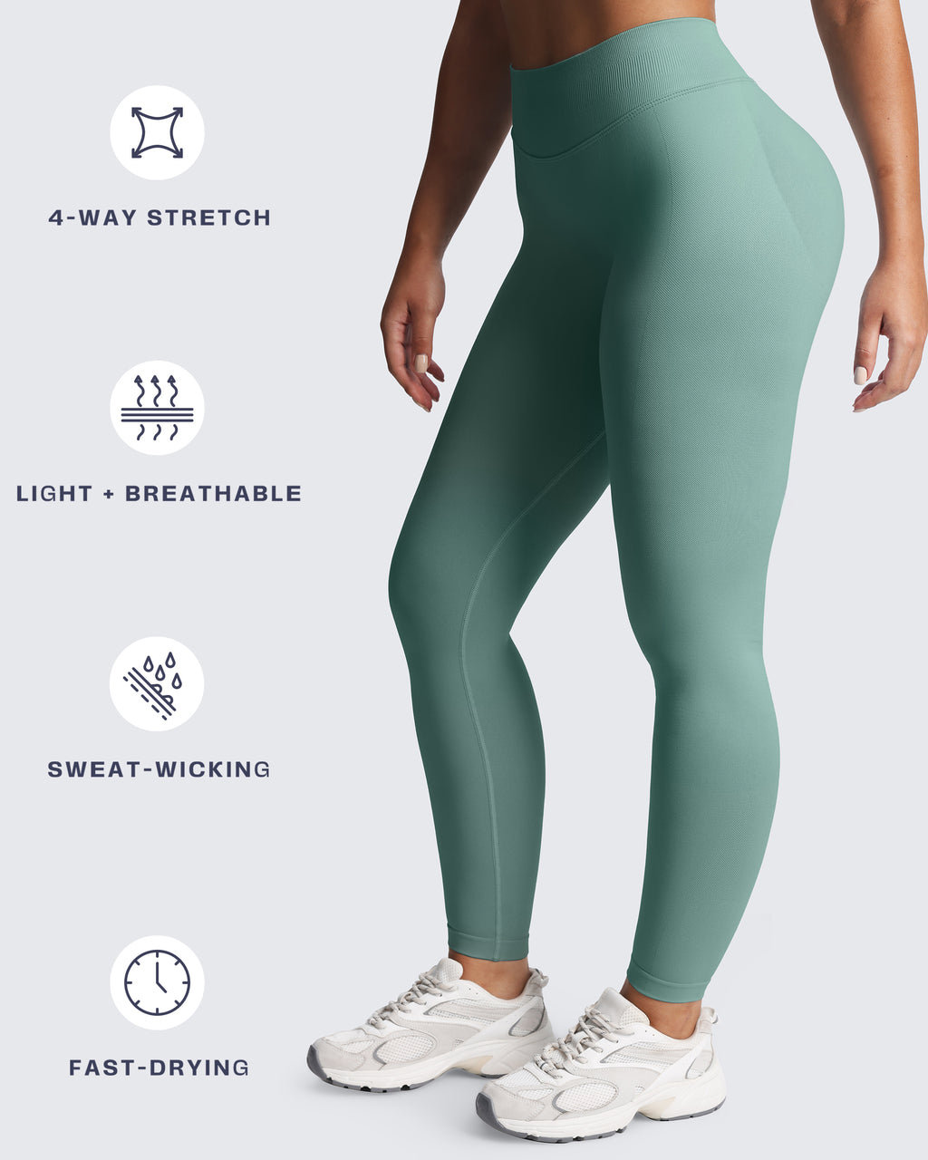 Aoxjox "Impact" Seamless Leggings With Logo