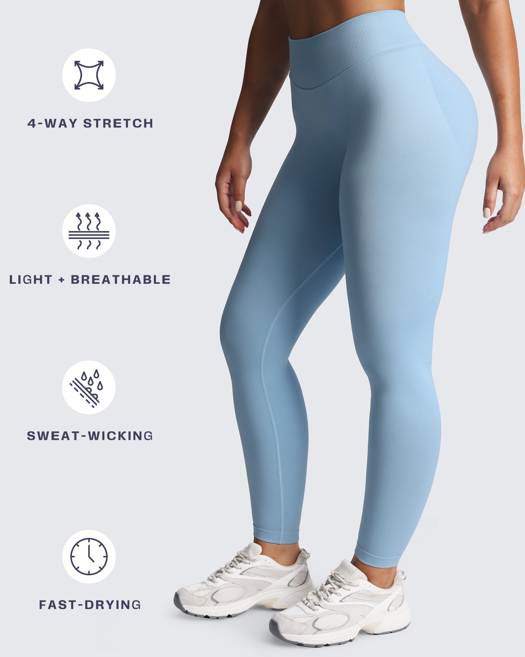Aoxjox "Impact" Seamless Leggings With Logo