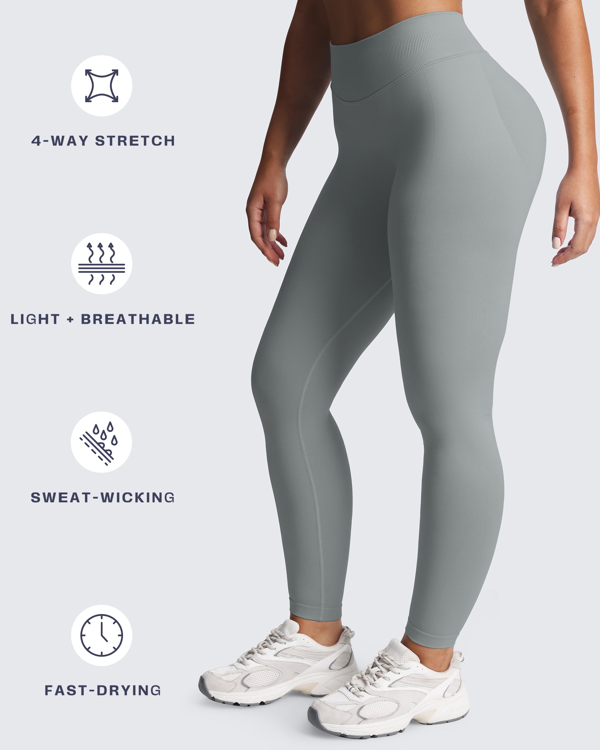 Aoxjox "Impact" Seamless Leggings With Logo