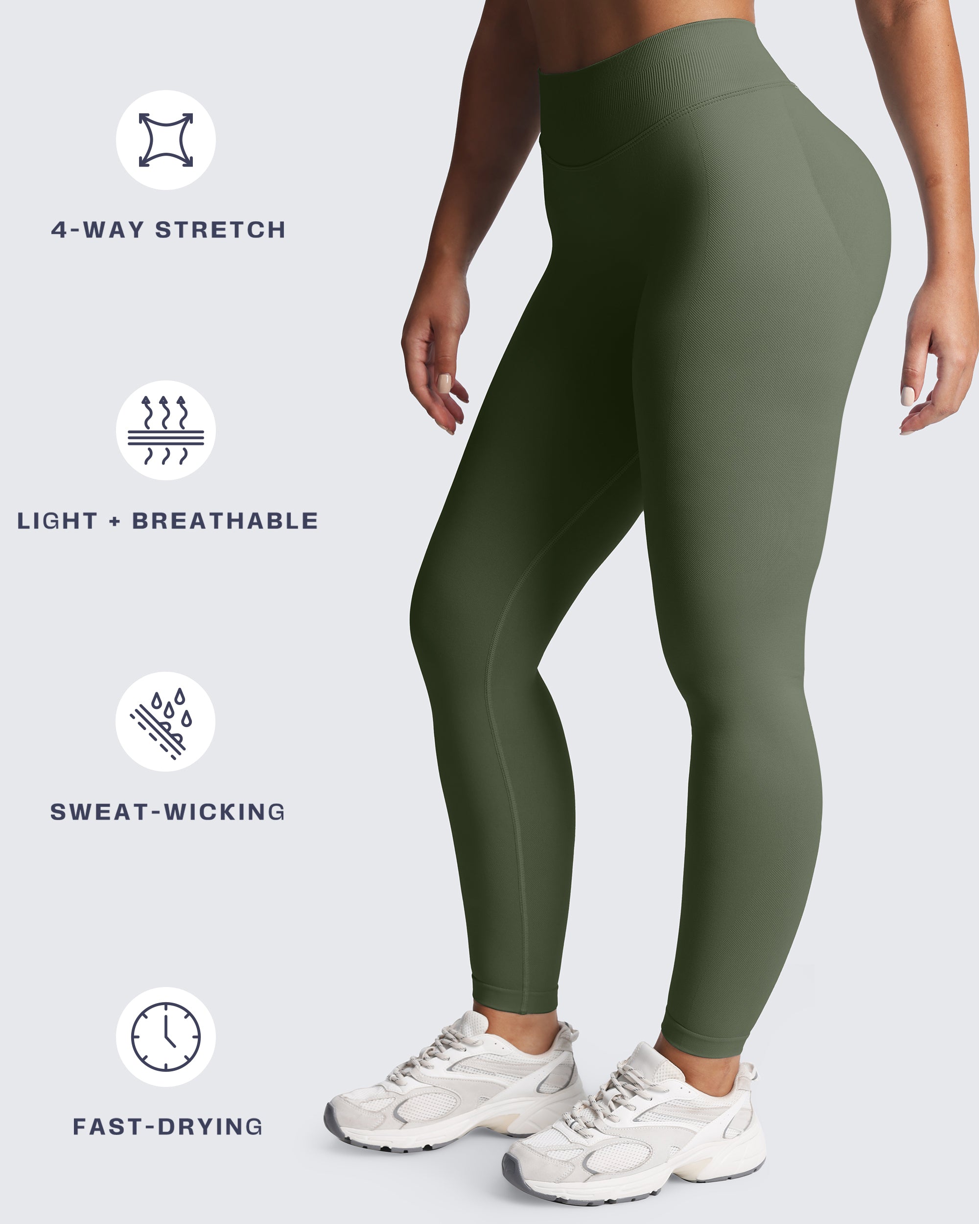Aoxjox "Impact" Seamless Leggings With Logo