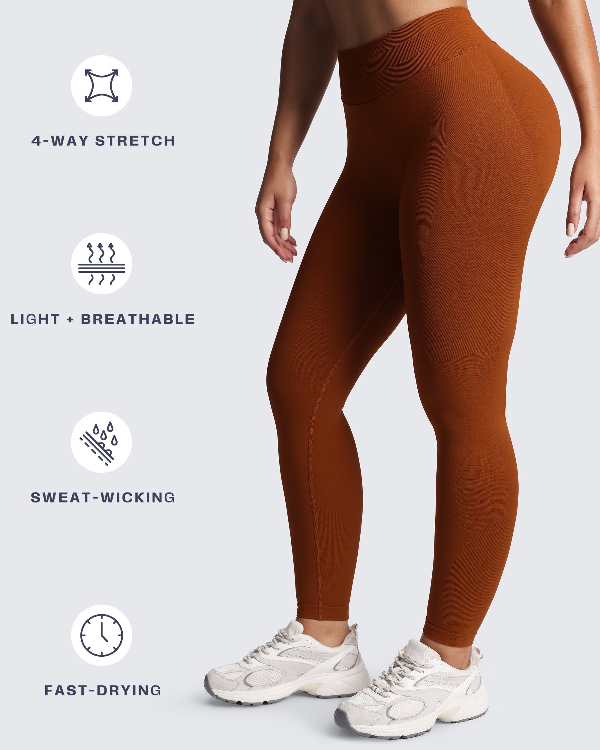 Aoxjox "Impact" Seamless Leggings With Logo