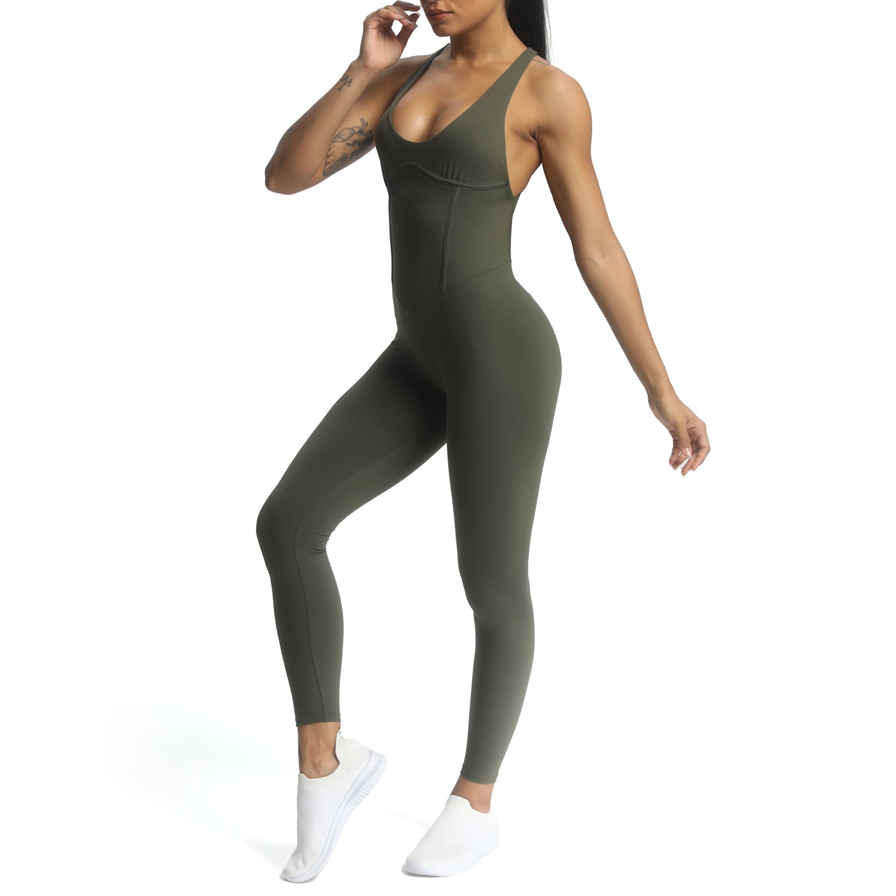 Aoxjox "Brooke"  Open Back Full Bodysuit