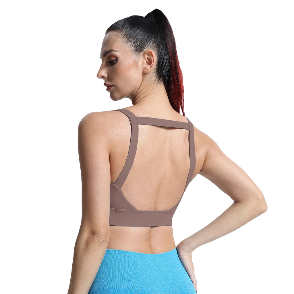 Aoxjox Tube top thick strap open back Bras