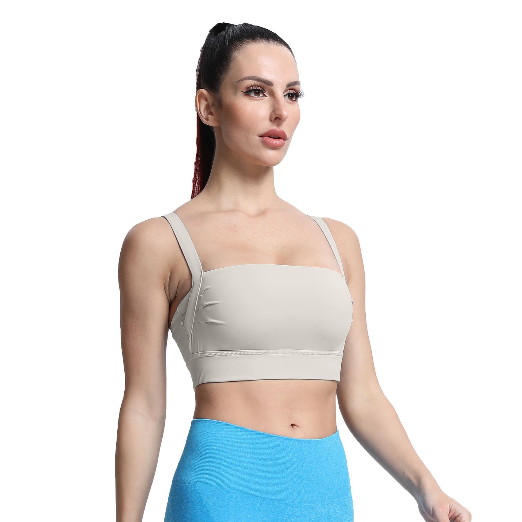 Aoxjox Tube top thick strap open back Bras