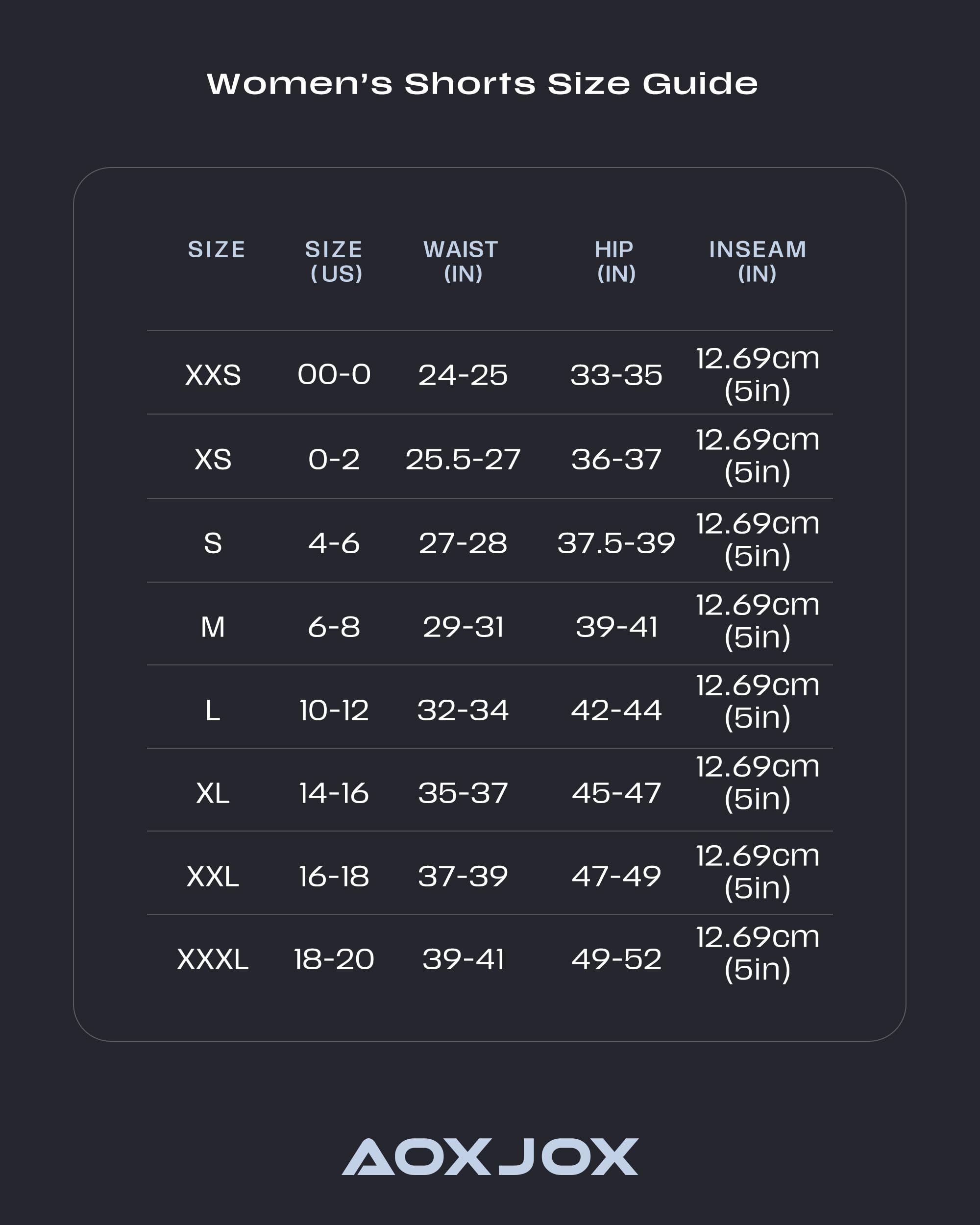 Aoxjox Lumira shorts 5''
