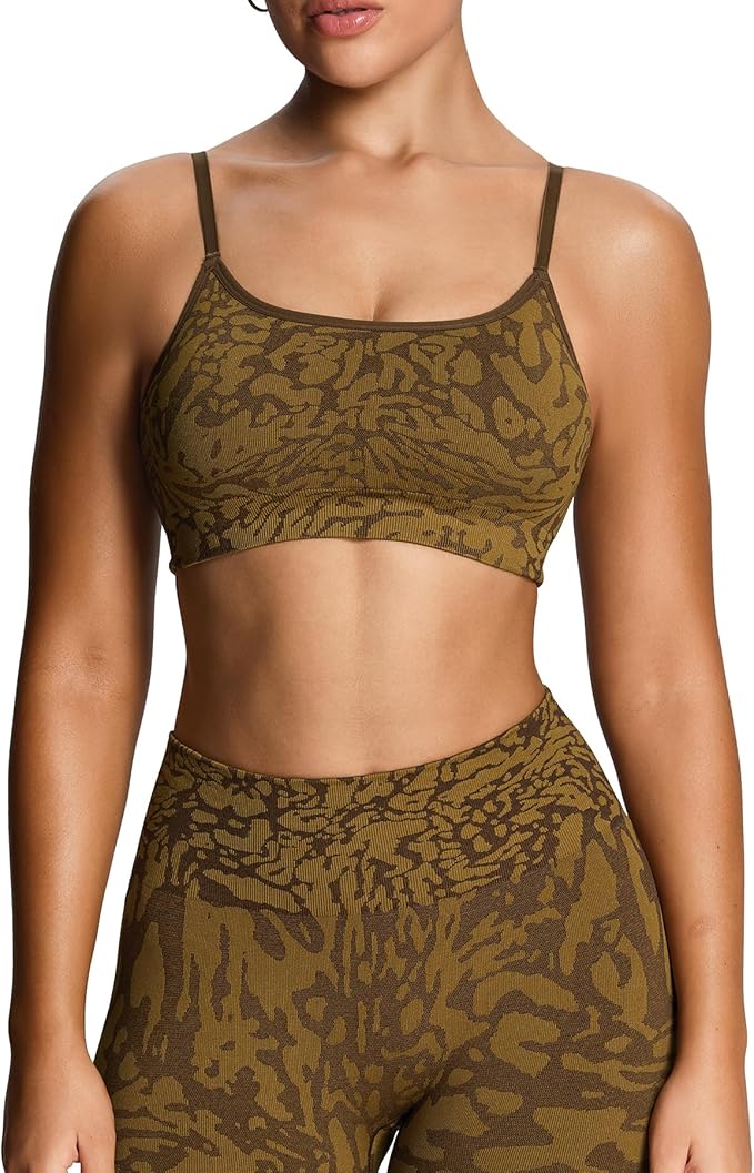 Aoxjox  Camo Seamless Sports Bras