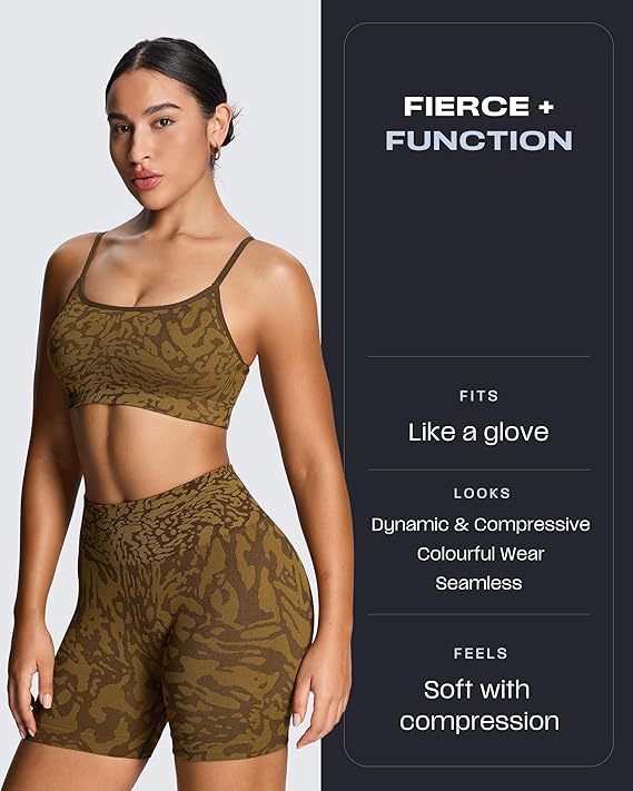 Aoxjox  Camo Seamless Sports Bras