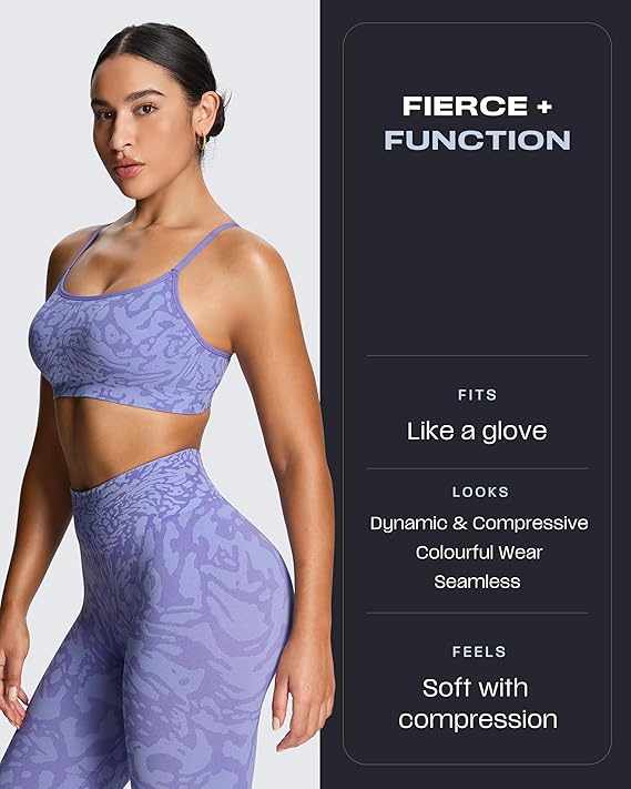 Aoxjox  Camo Seamless Sports Bras