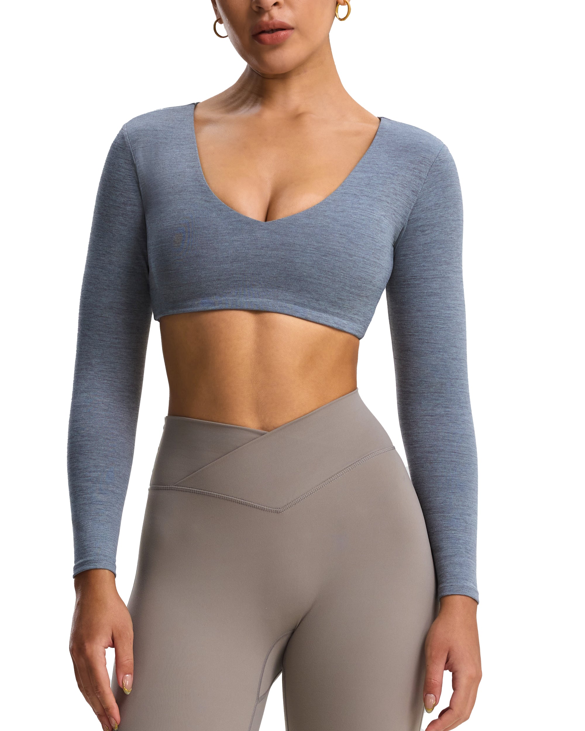 Aoxjox "Stacey" V Neck Long Sleeve