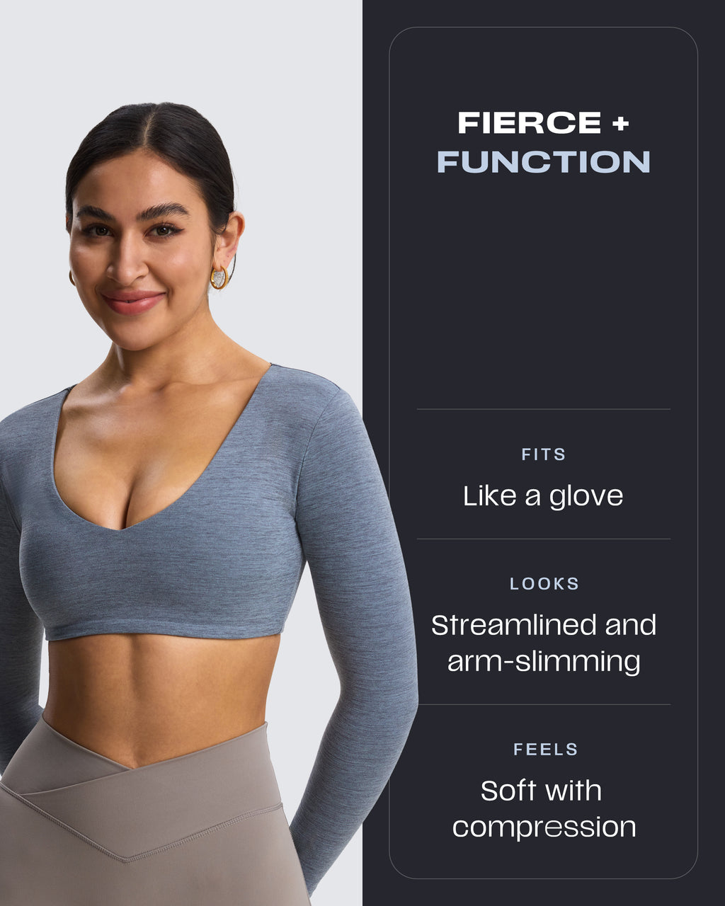 Aoxjox "Stacey" V Neck Long Sleeve
