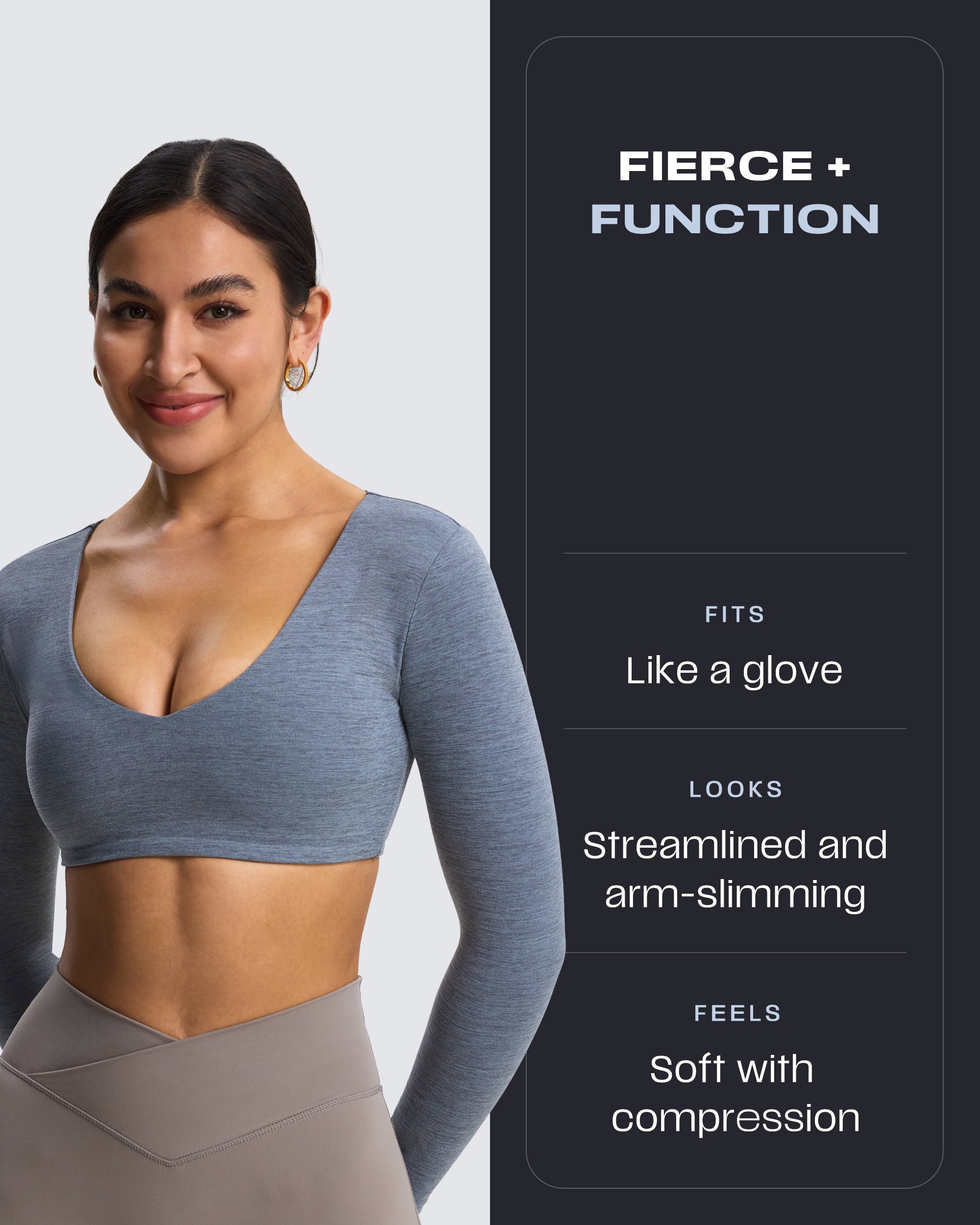 Aoxjox "Stacey" V Neck Long Sleeve