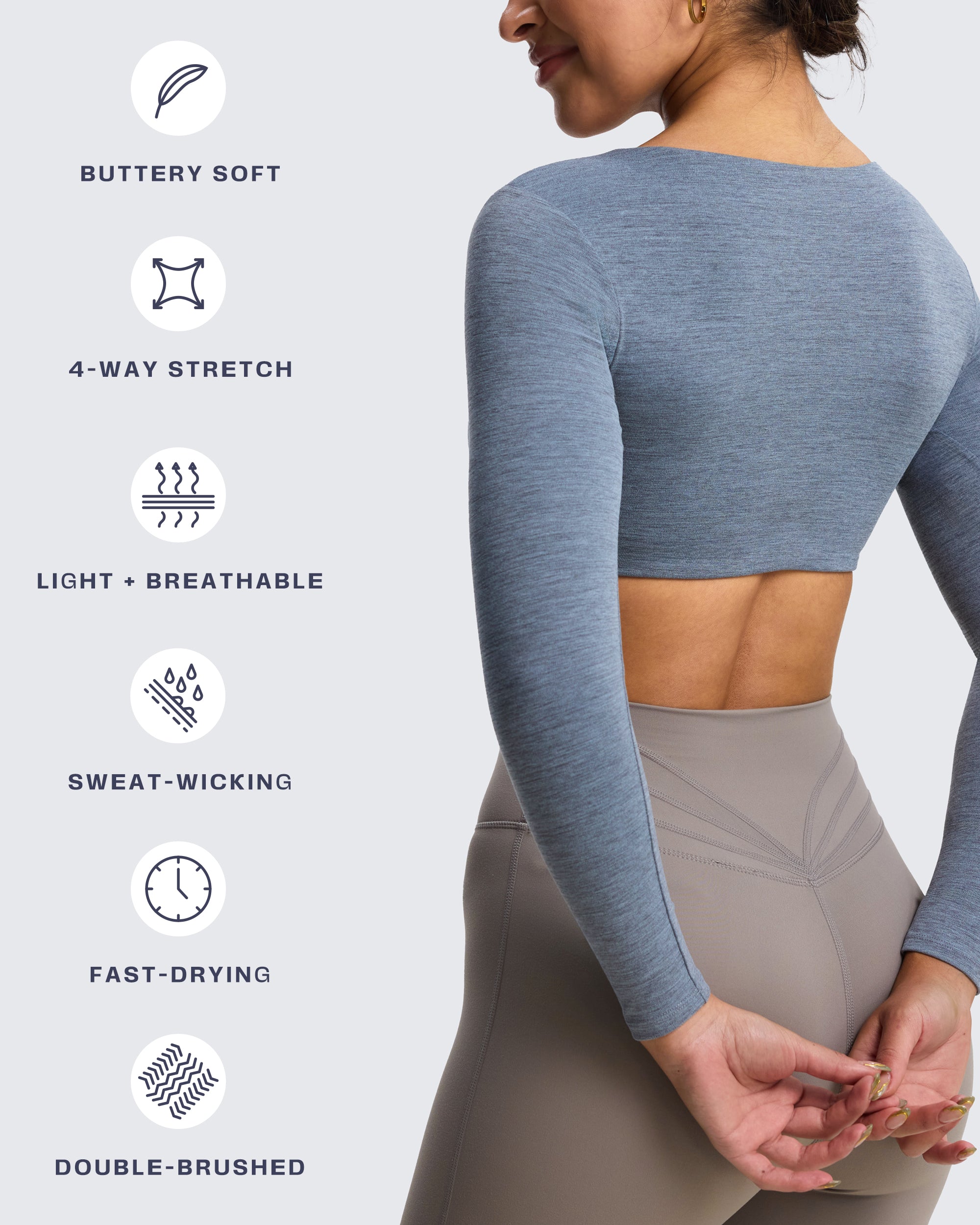 Aoxjox "Stacey" V Neck Long Sleeve