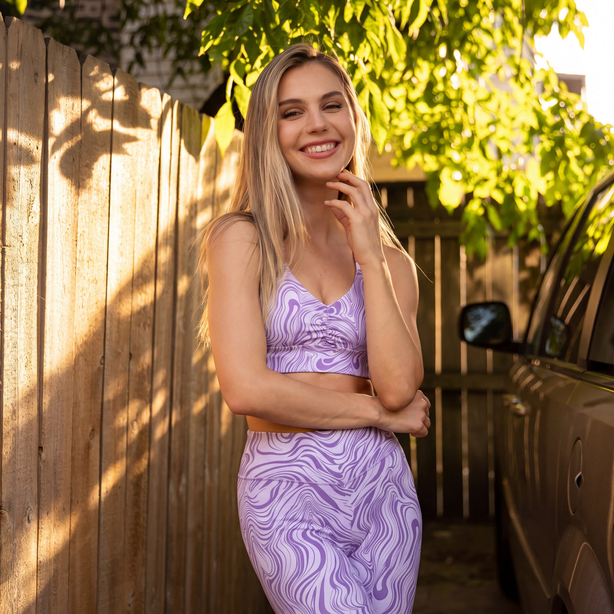 Aoxjox "Metamorph" Ruched Strappy Longline Sports Bras