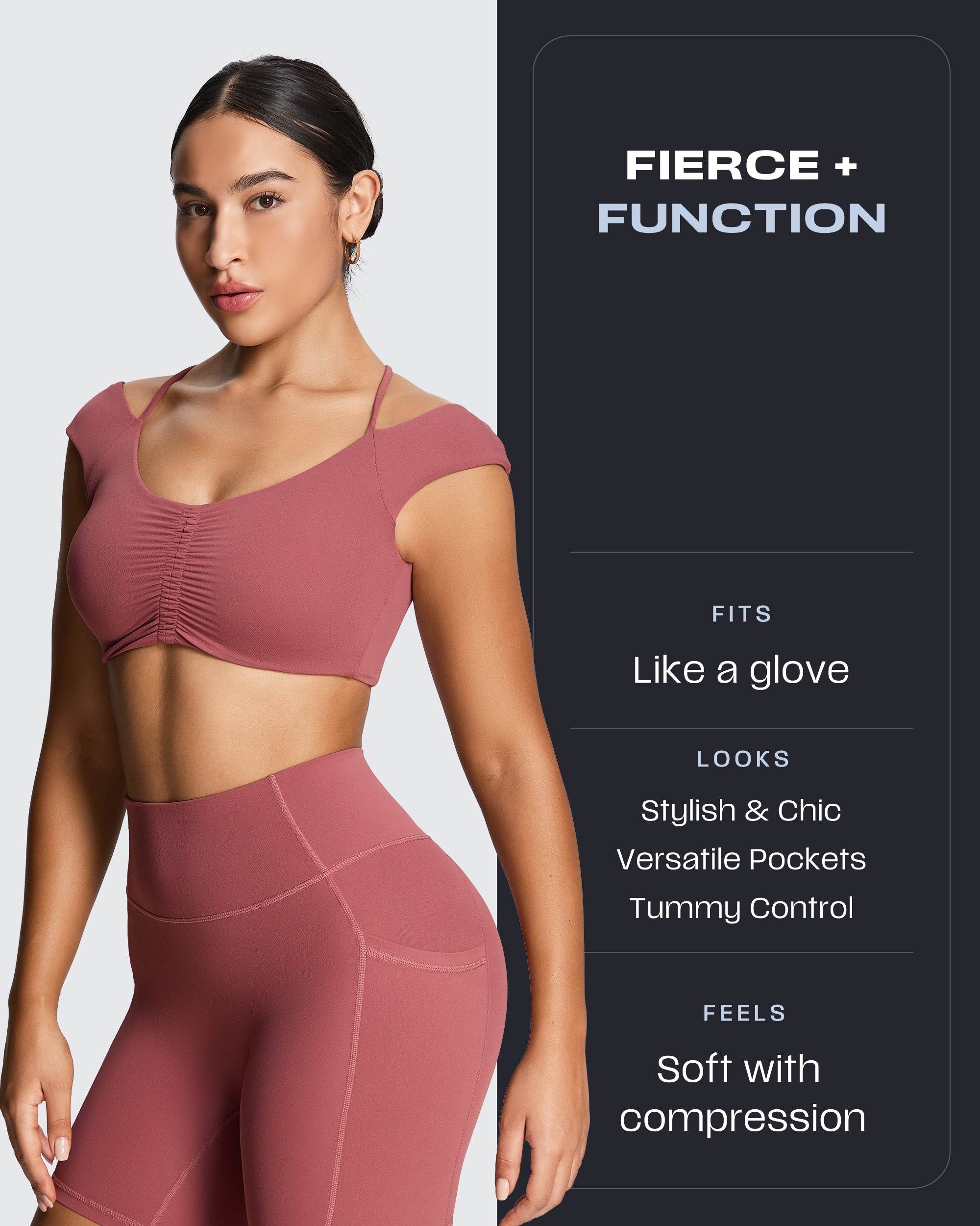 Aoxjox LUXEYOGA 6" Pocket Shorts