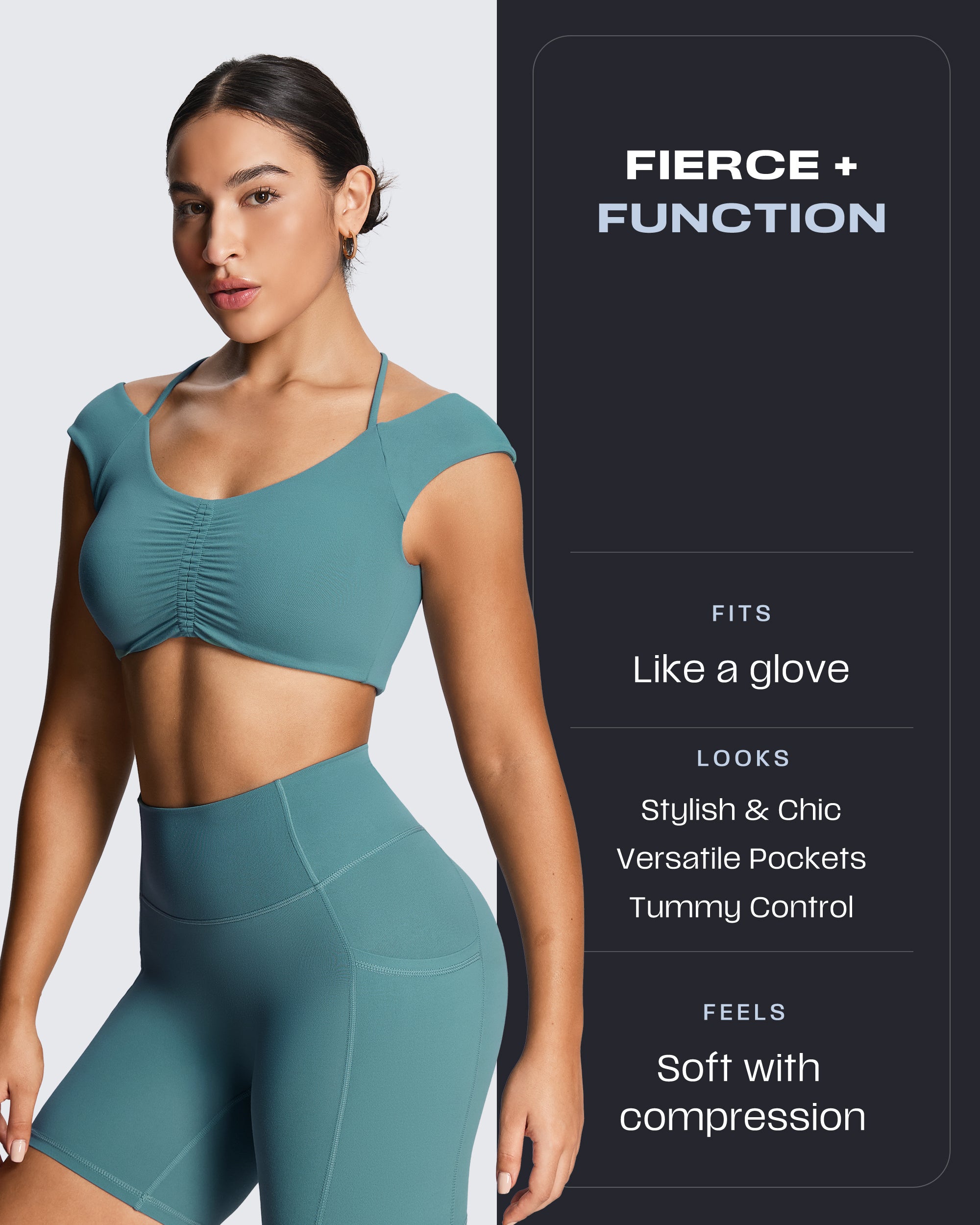 Aoxjox LUXEYOGA 6" Pocket Shorts