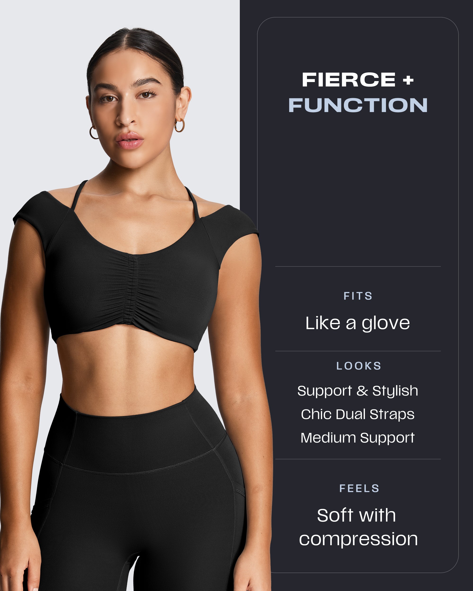 Aoxjox LUXEYOGA Scrunch Bra
