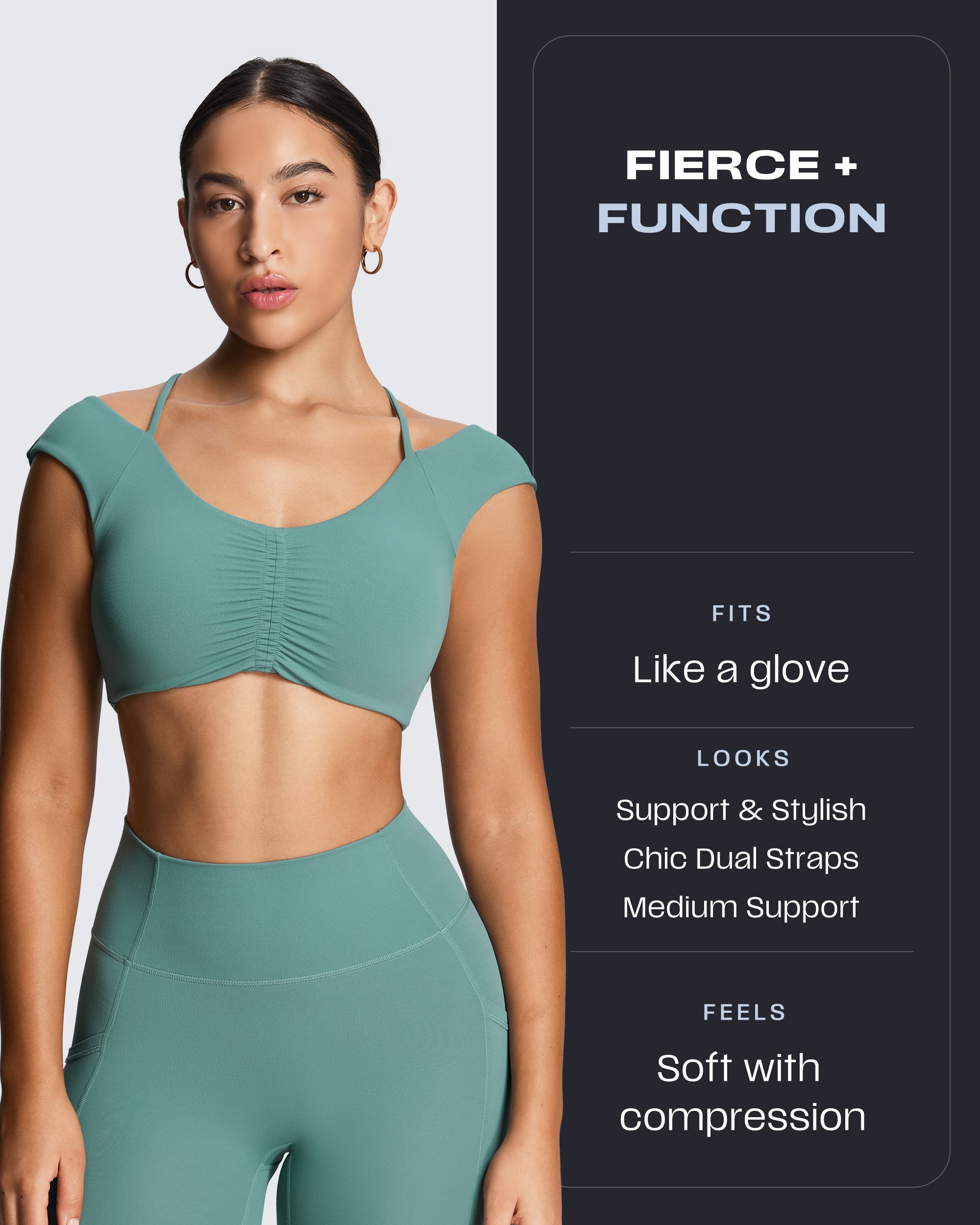 Aoxjox LUXEYOGA Scrunch Bra