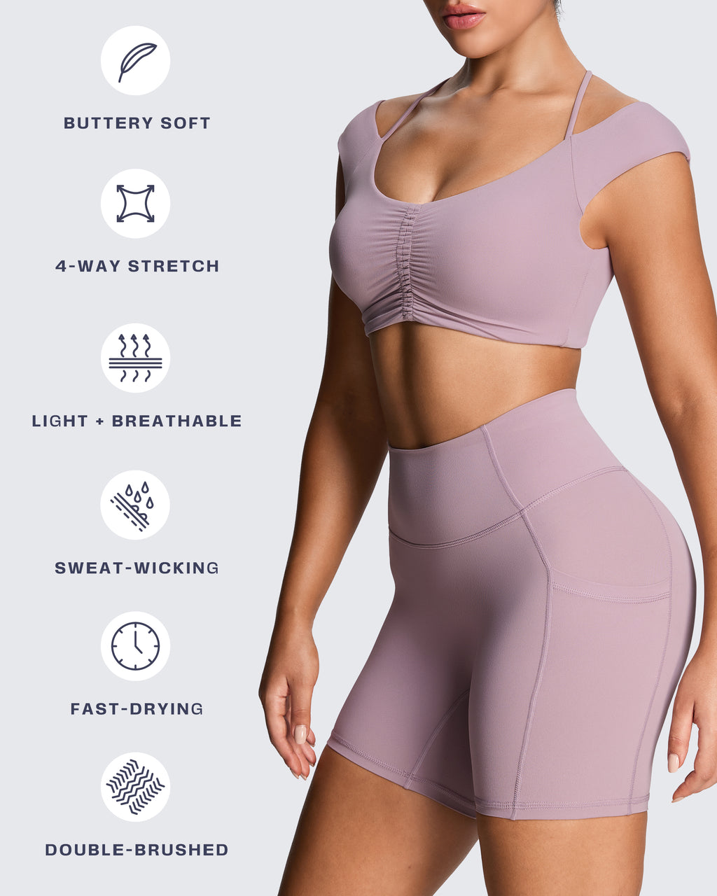 Aoxjox LUXEYOGA Scrunch Bra