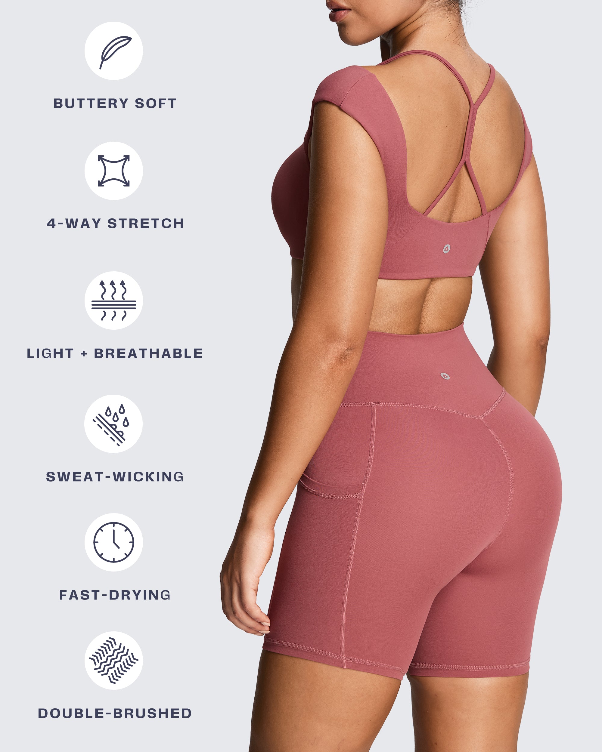 Aoxjox LUXEYOGA Scrunch Bra