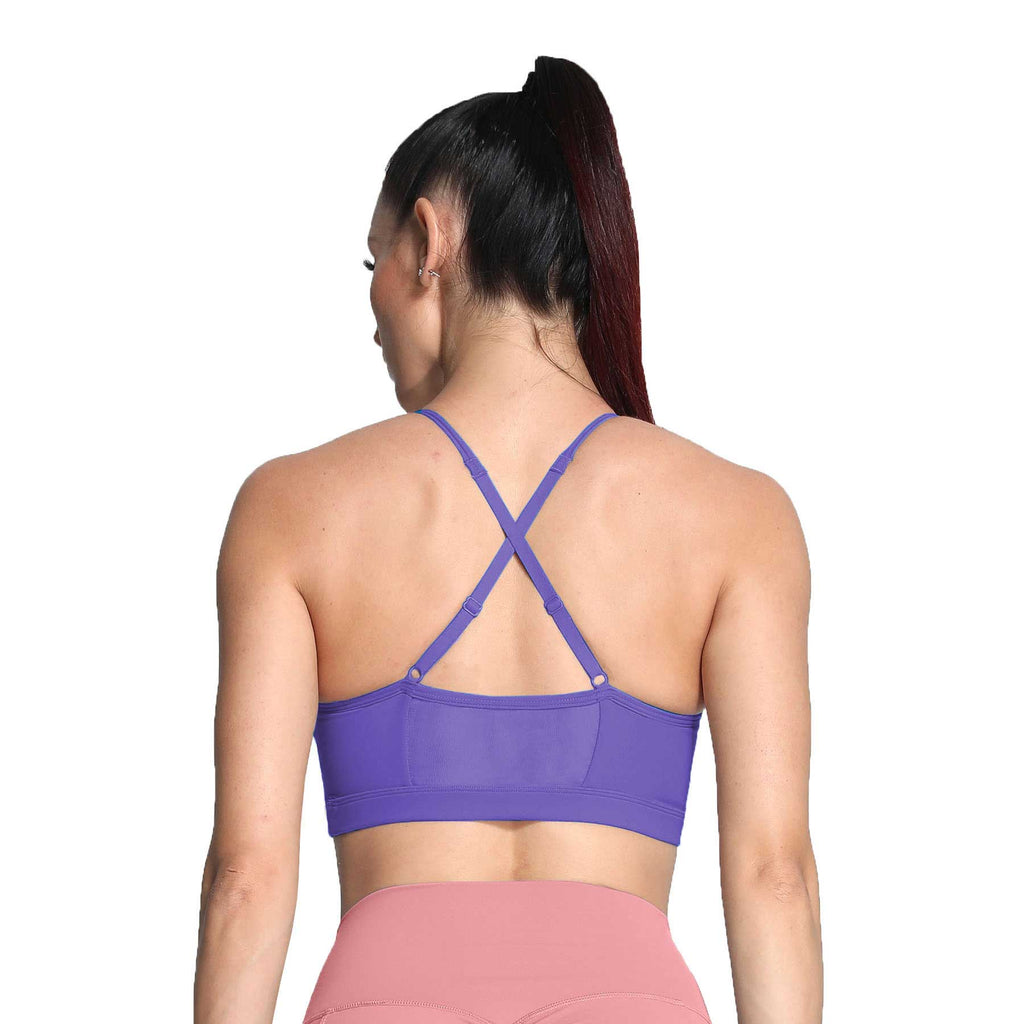 Aoxjox Strappy Ruched Crossover Bra