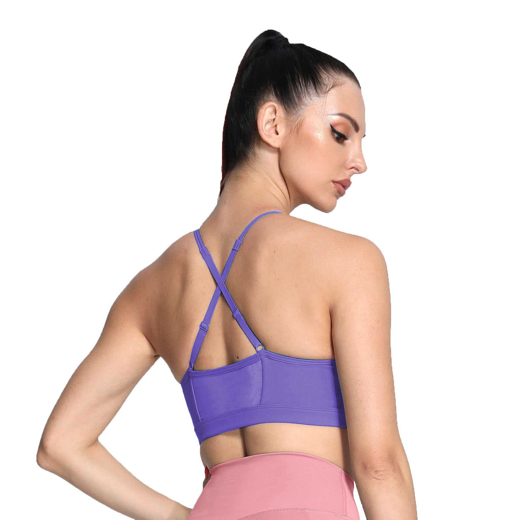 Aoxjox Strappy Ruched Crossover Bra