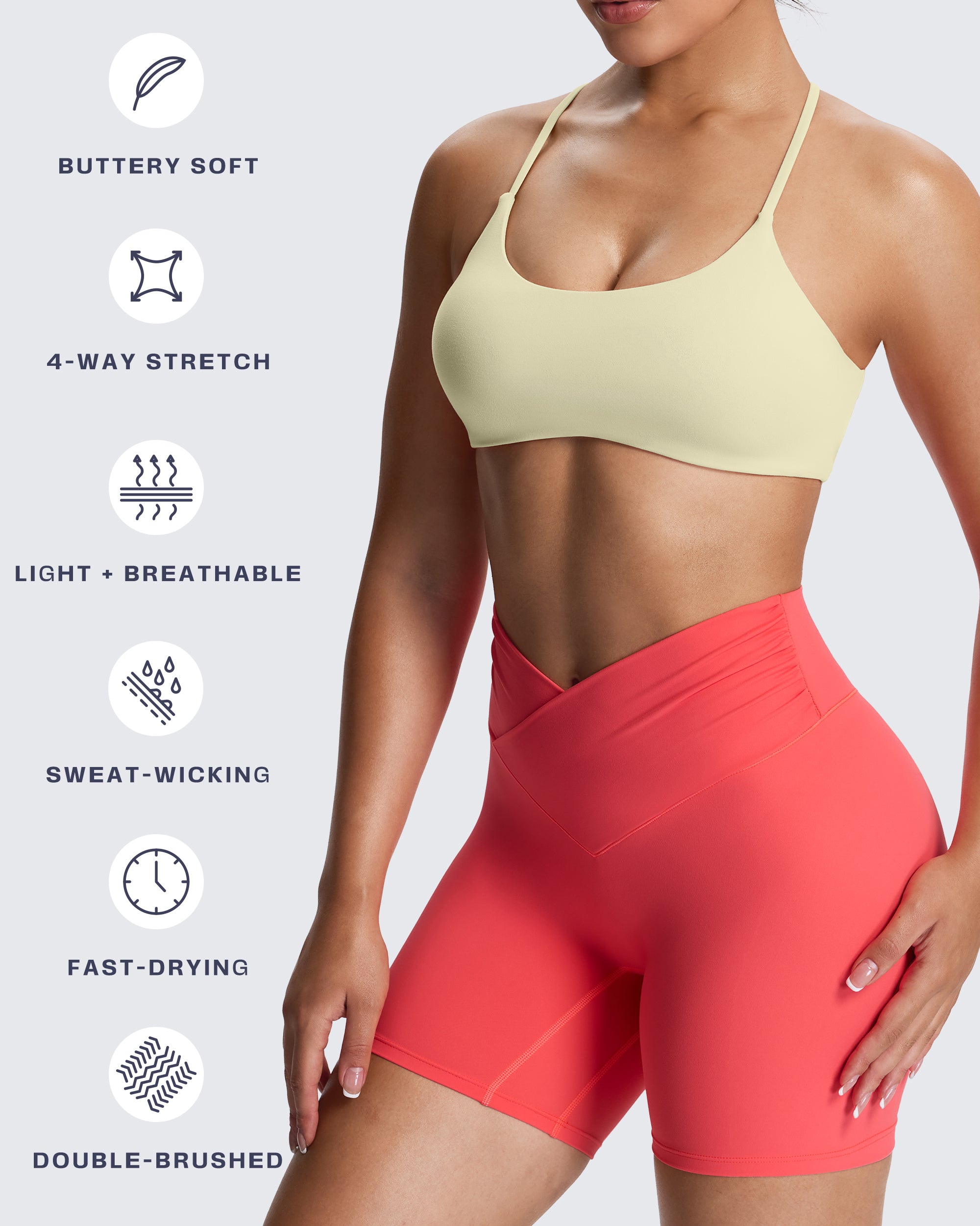 Aoxjox "Ivy" Cross Bra (Pastels/Brights)