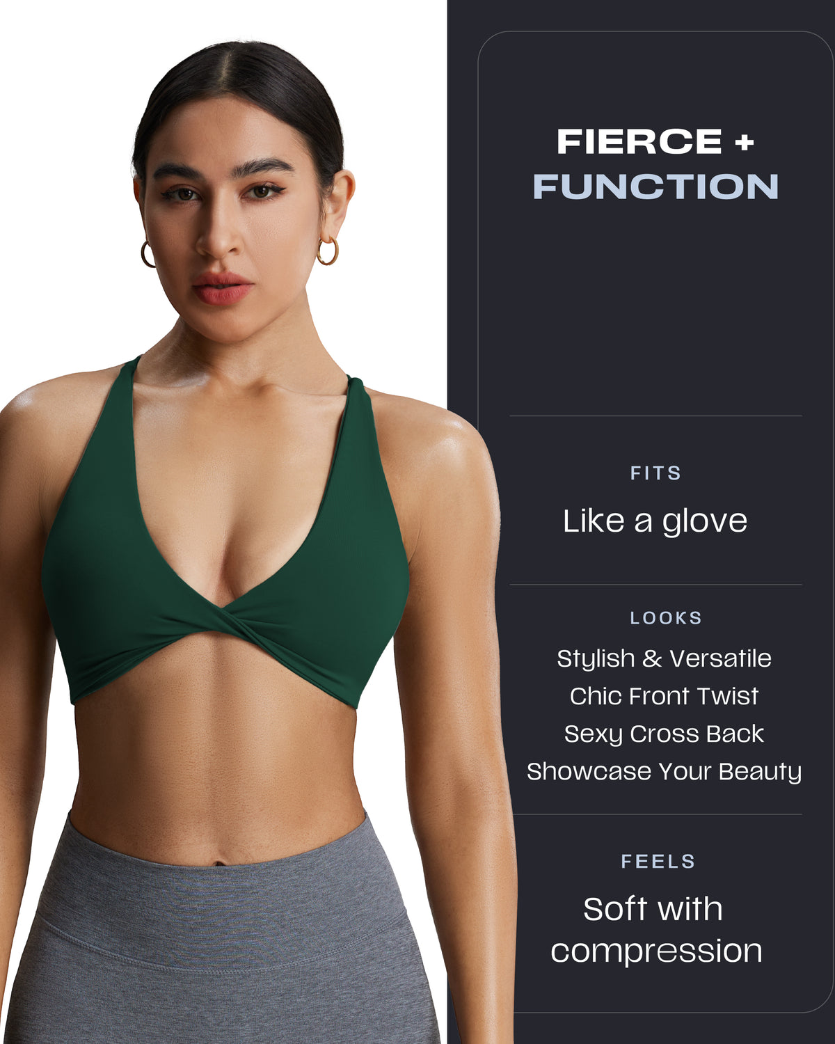 Aoxjox "Sienna"  Sports Bra (DARKS/NEUTRALS)