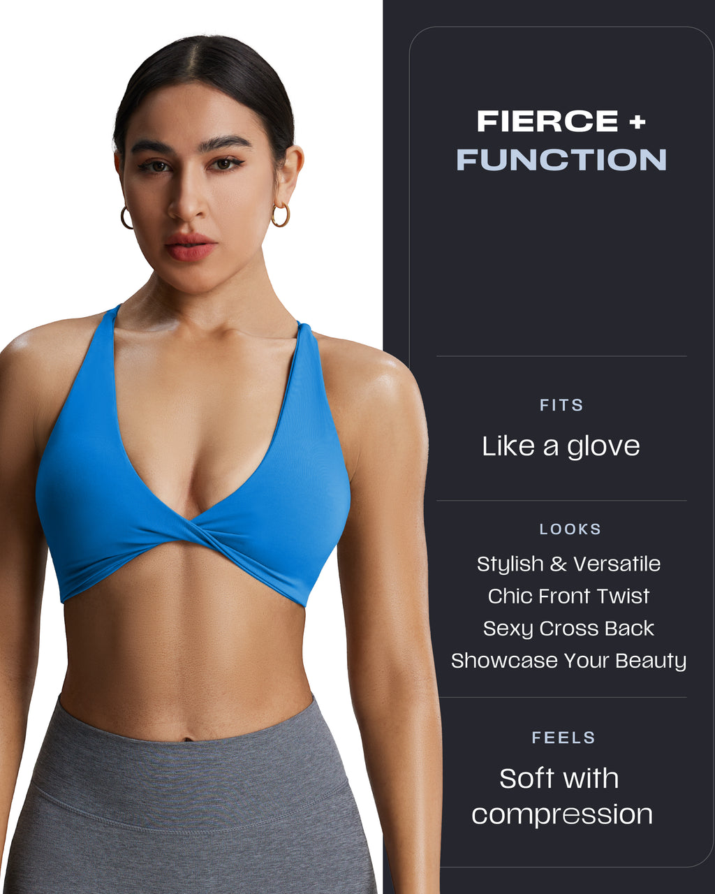 Aoxjox "Sienna"  Sports Bra (DARKS/NEUTRALS)