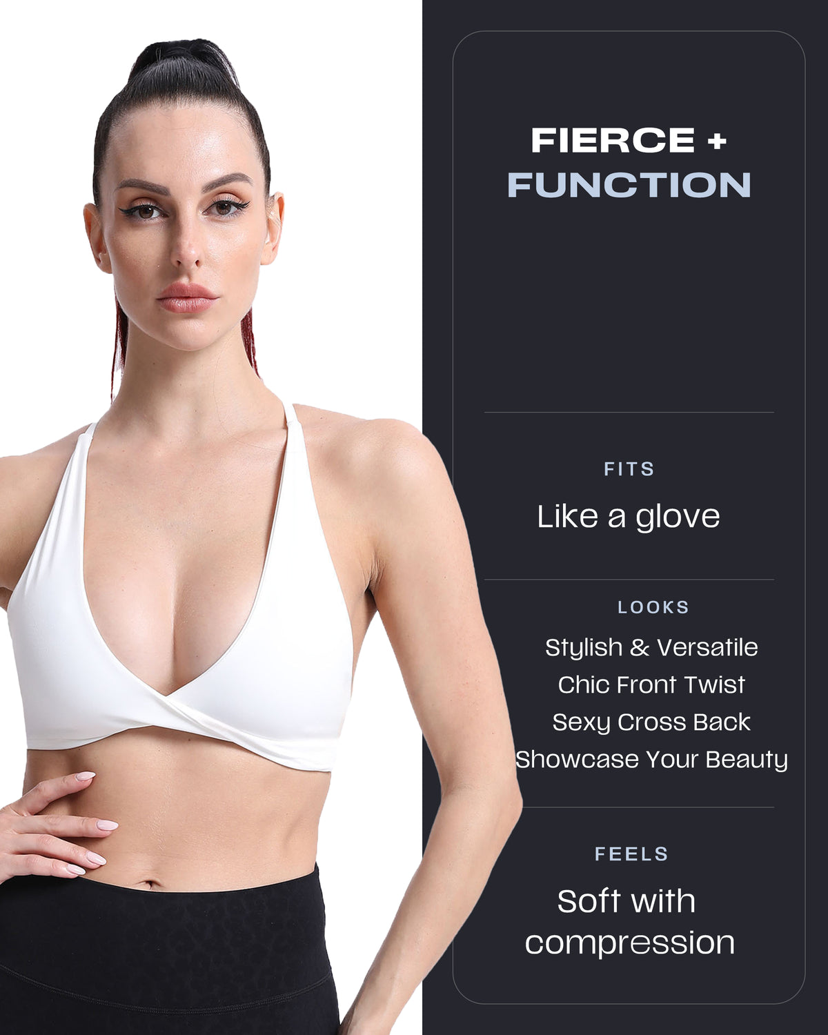 Aoxjox "Sienna"  Sports Bra (DARKS/NEUTRALS)