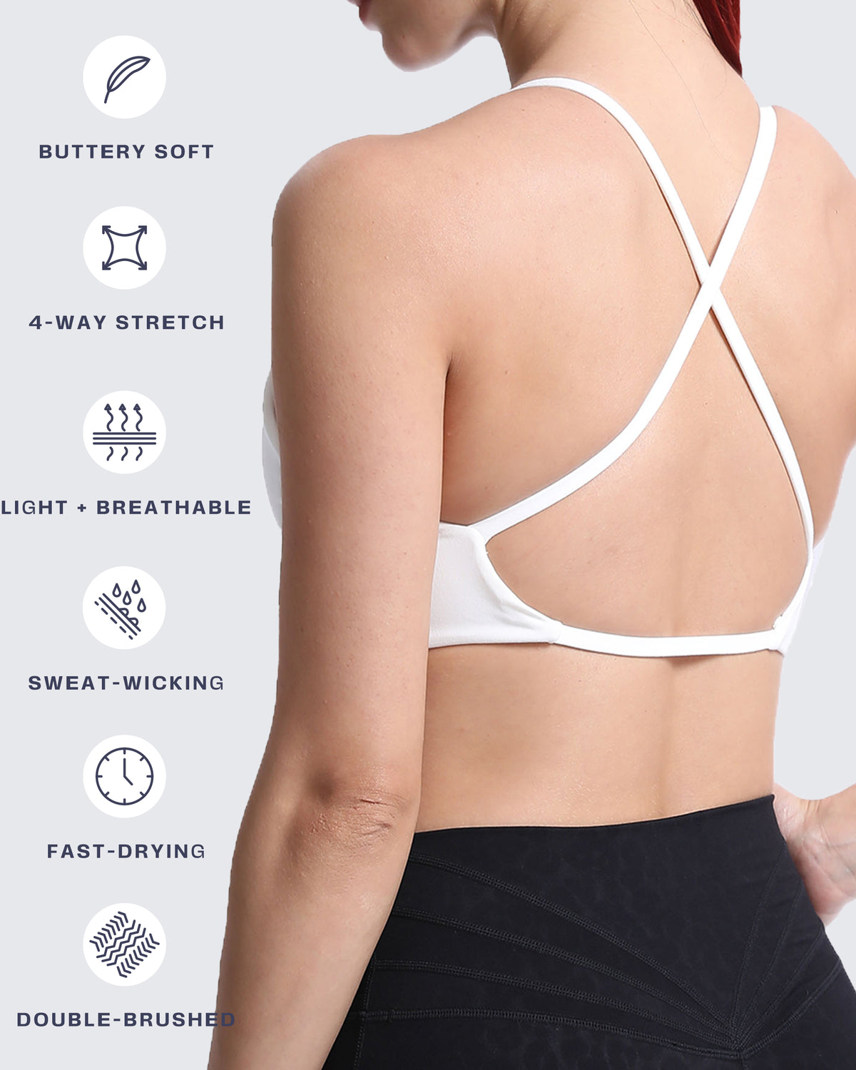 Aoxjox "Sienna"  Sports Bra (DARKS/NEUTRALS)