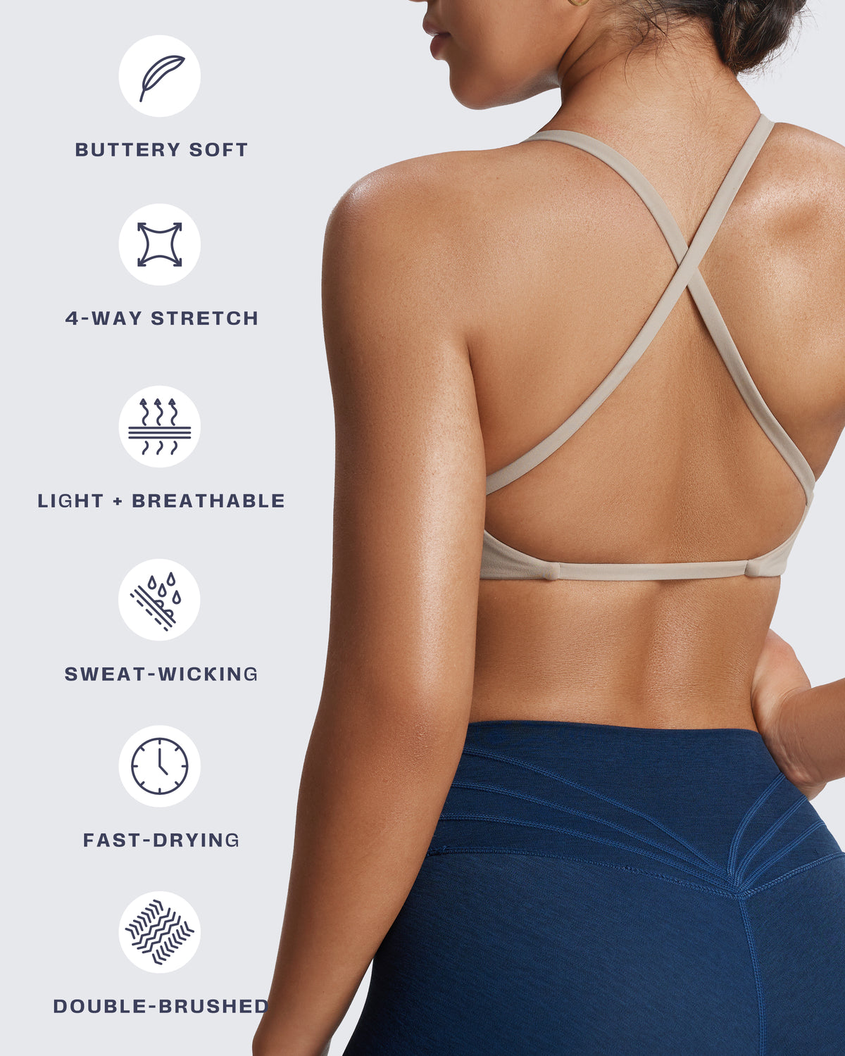 Aoxjox "Sienna"  Sports Bra (DARKS/NEUTRALS)