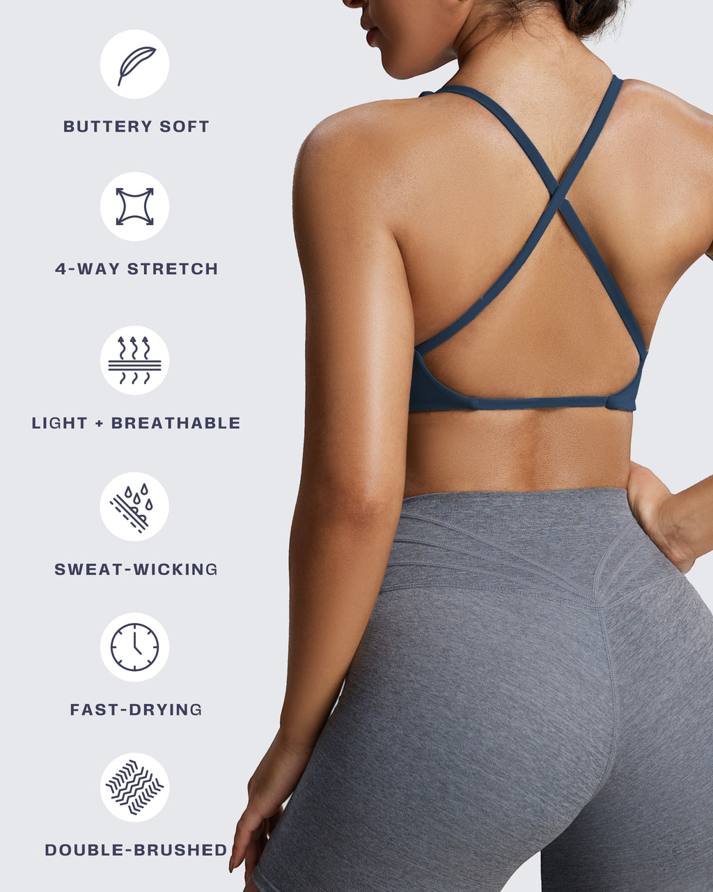 Aoxjox "Sienna"  Sports Bra (DARKS/NEUTRALS)