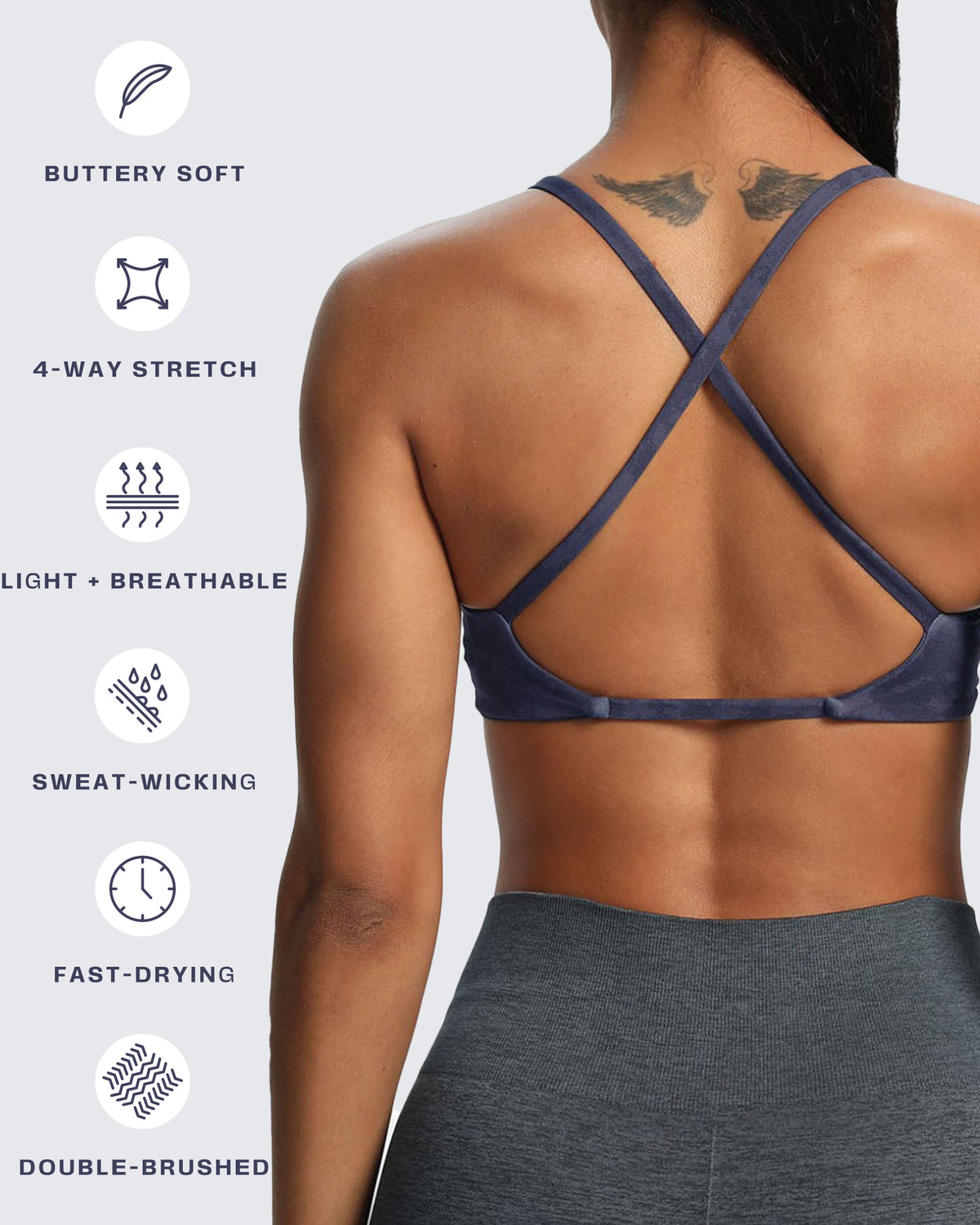 Aoxjox "Sienna"  Sports Bra (DARKS/NEUTRALS)