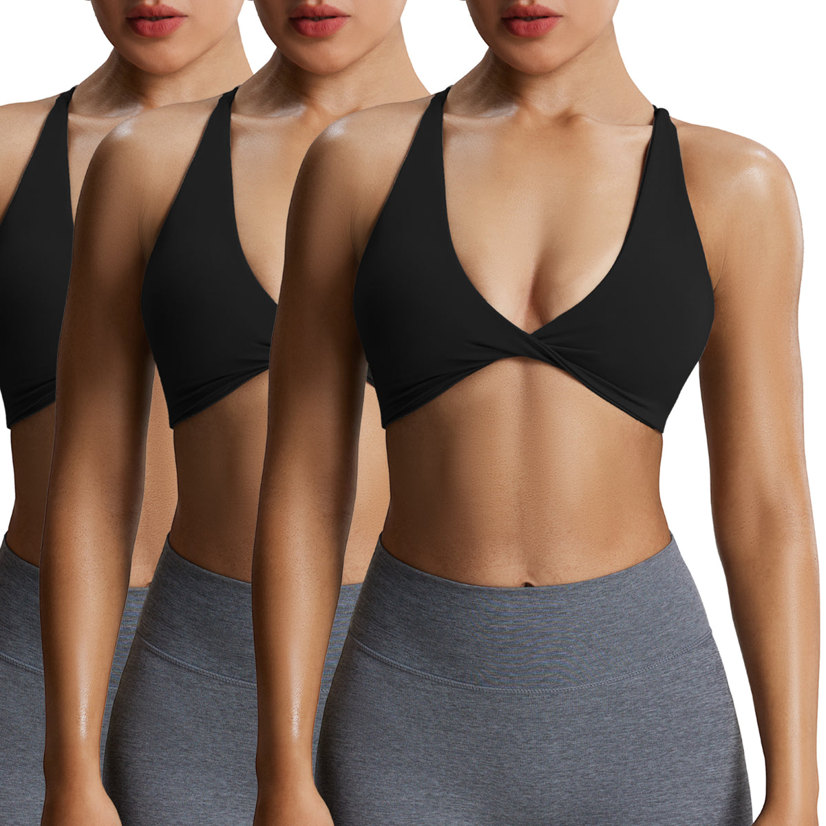 Aoxjox "Sienna"  Sports Bra (DARKS/NEUTRALS)
