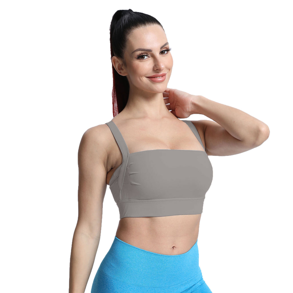 Aoxjox Tube top thick strap open back Bras