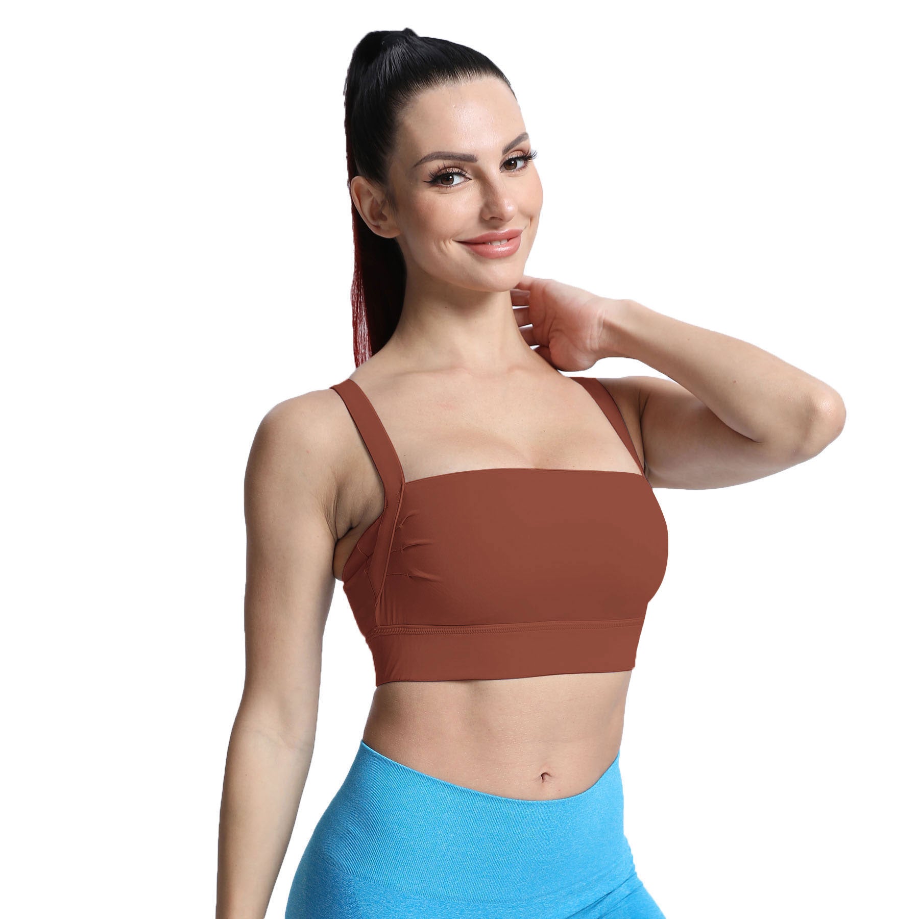 Aoxjox Tube top thick strap open back Bras