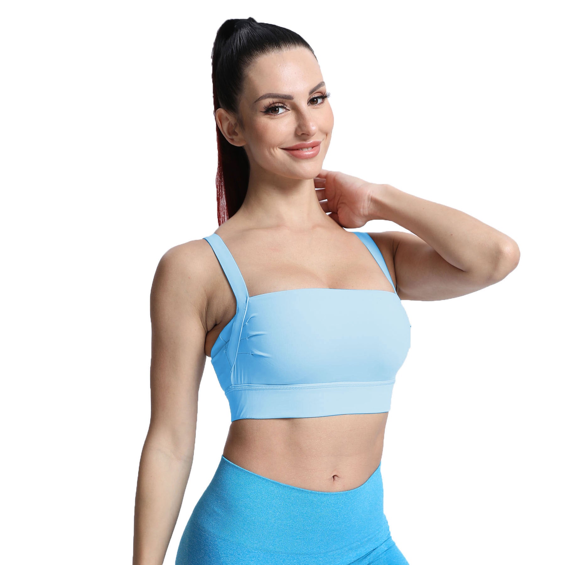 Aoxjox Tube top thick strap open back Bras