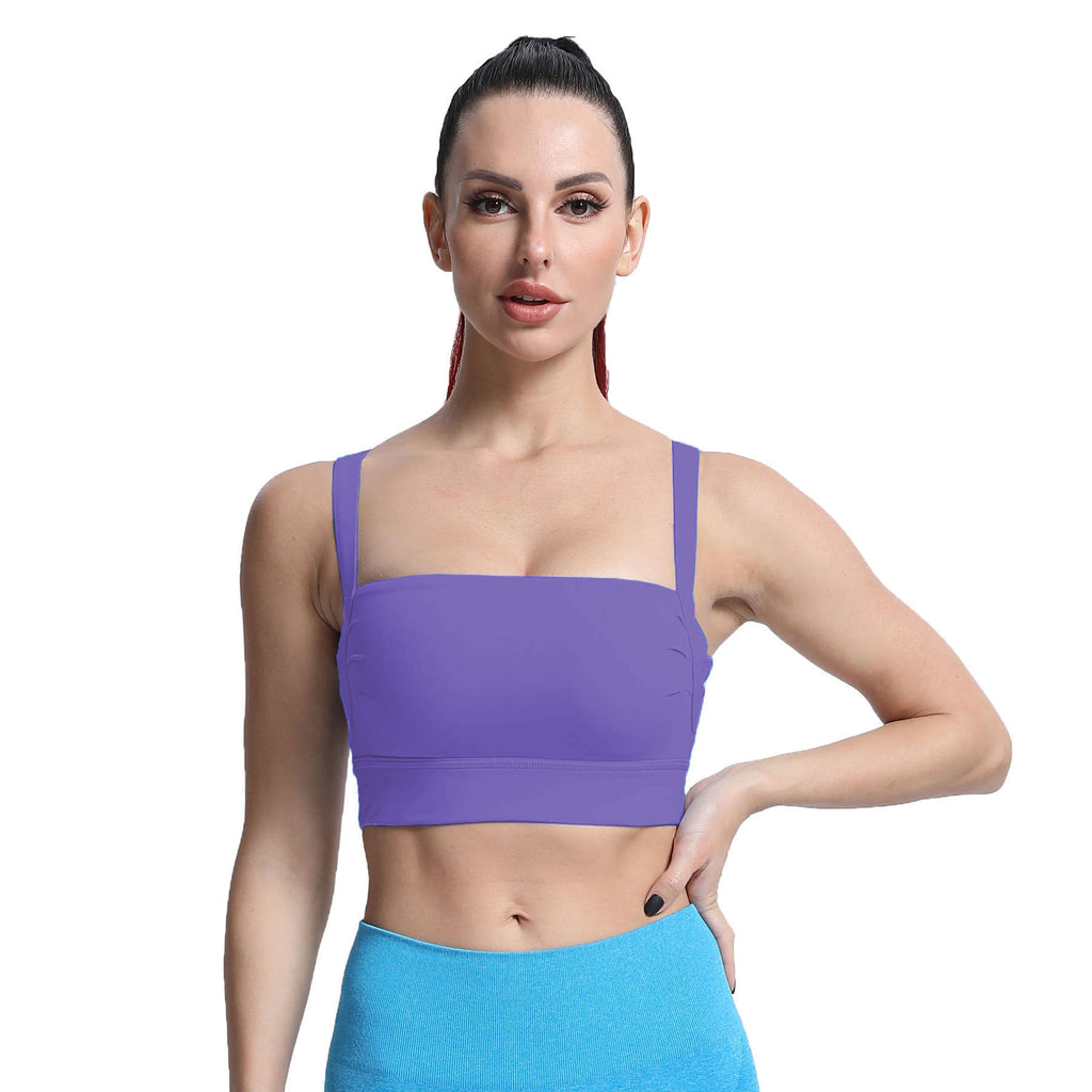 Aoxjox Tube top thick strap open back Bras
