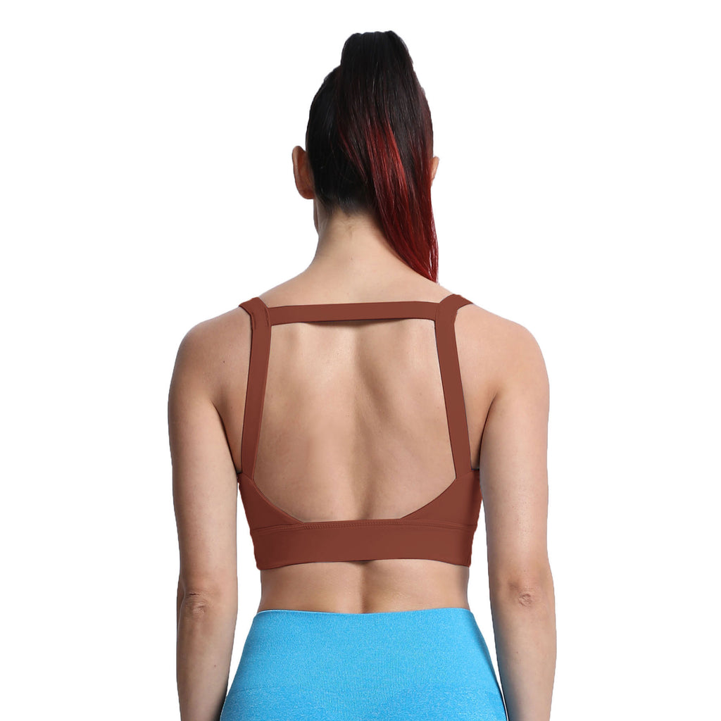 Aoxjox Tube top thick strap open back Bras