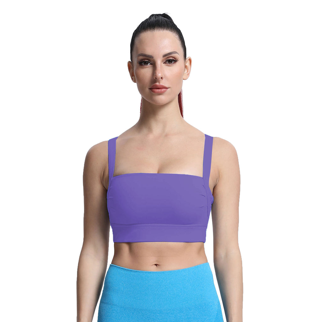 Aoxjox Tube top thick strap open back Bras