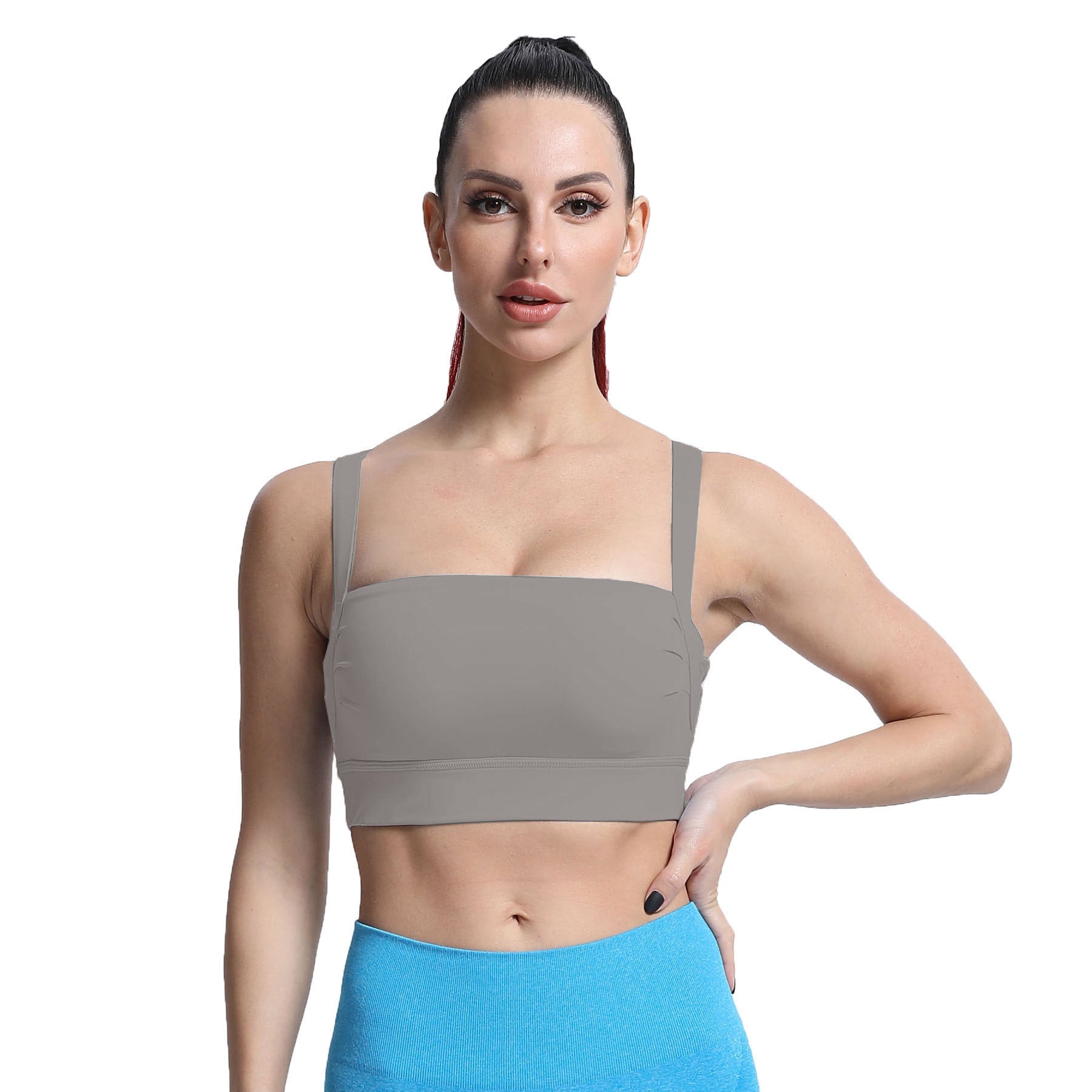 Aoxjox Tube top thick strap open back Bras