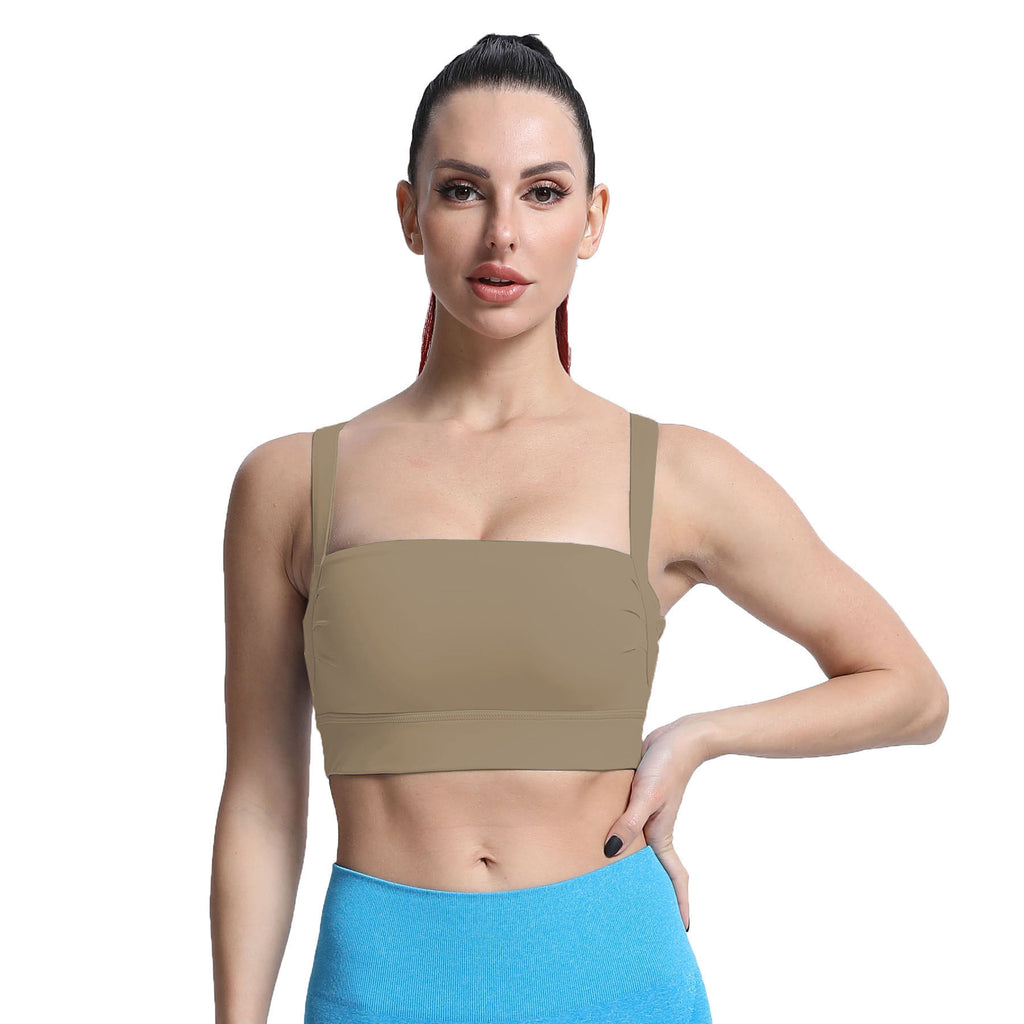 Aoxjox Tube top thick strap open back Bras