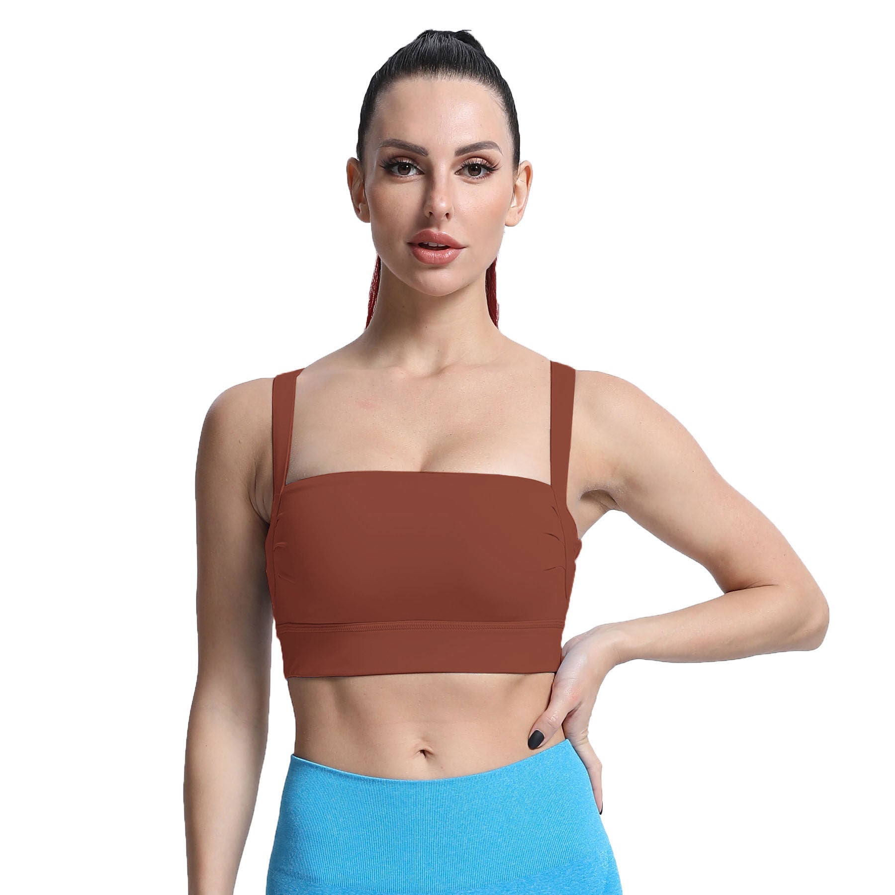 Aoxjox Tube top thick strap open back Bras