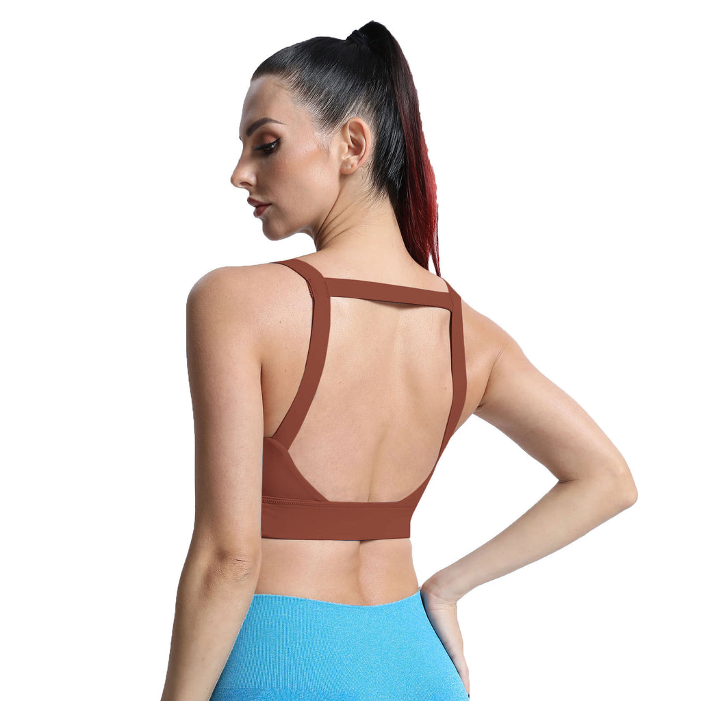 Aoxjox Tube top thick strap open back Bras