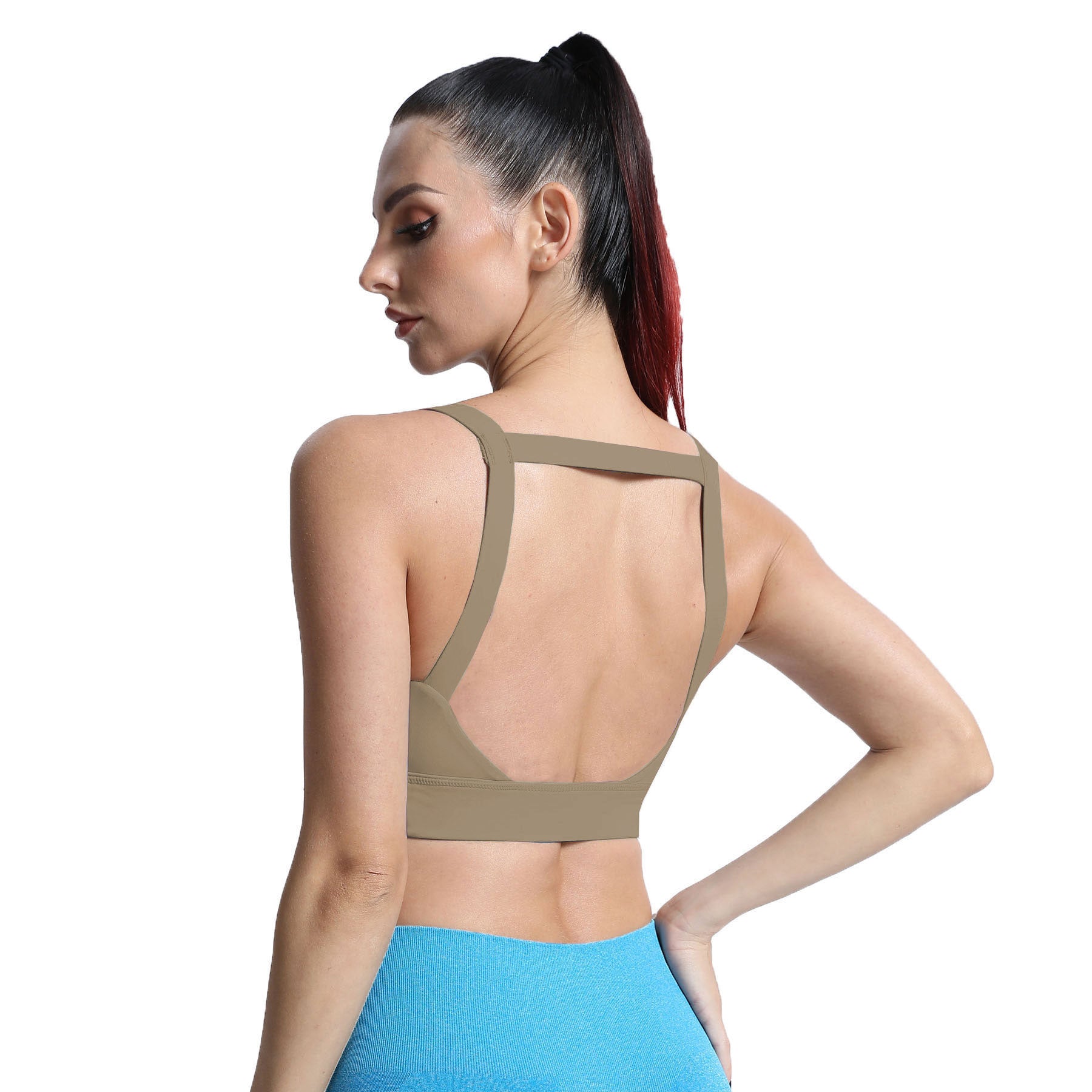Aoxjox Tube top thick strap open back Bras